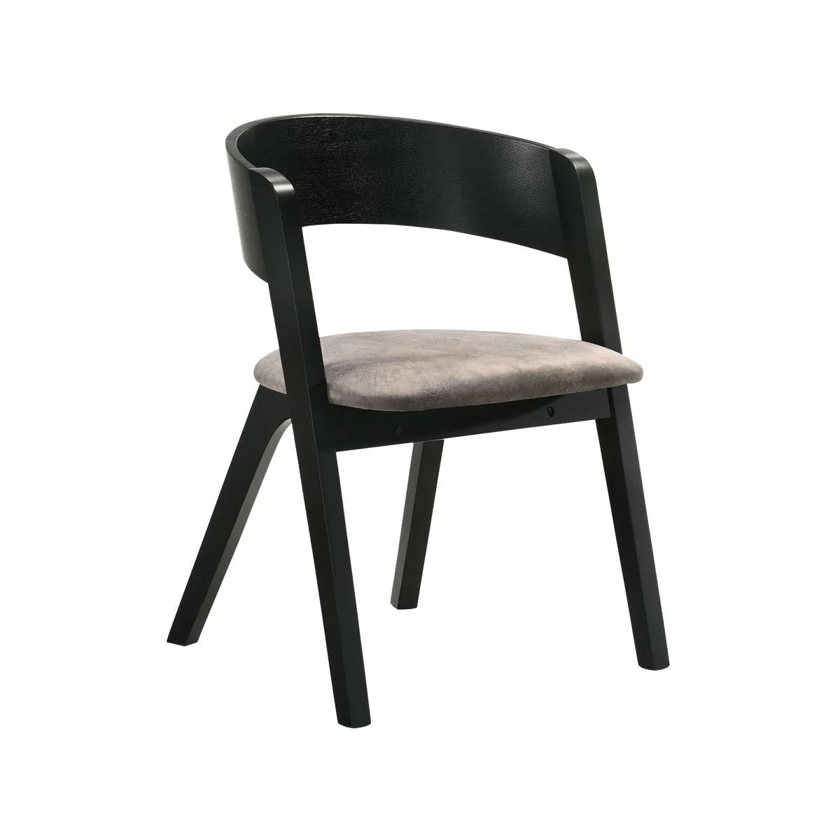 Cirque and Jackie 5 Piece Black Round Dining Set By Armen Living - Image 2