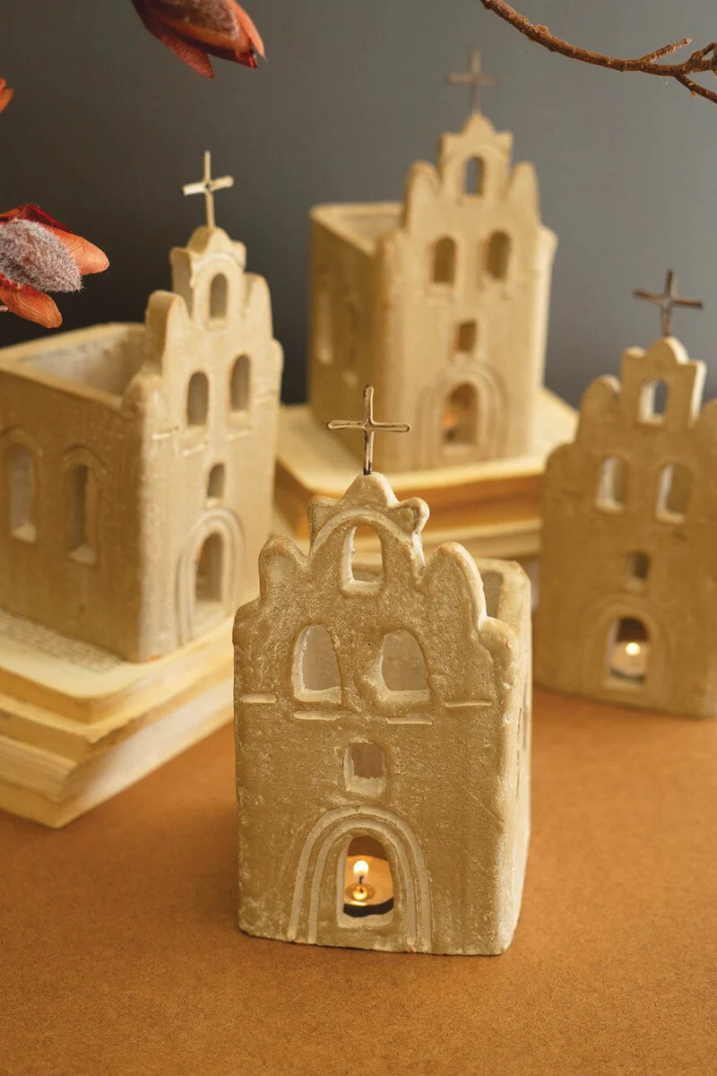 Clay San Antonio Mission Luminary By Kalalou - Image 4