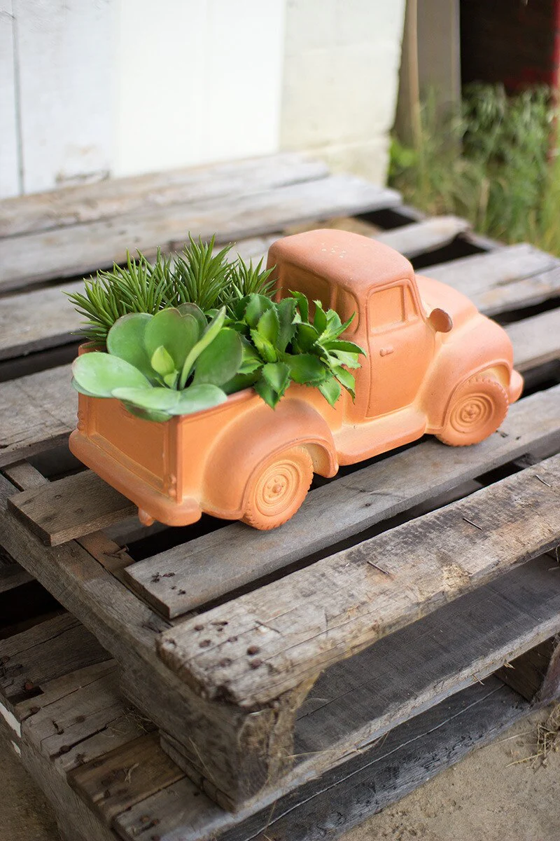 Clay Truck Planter (Min 2) By Kalalou