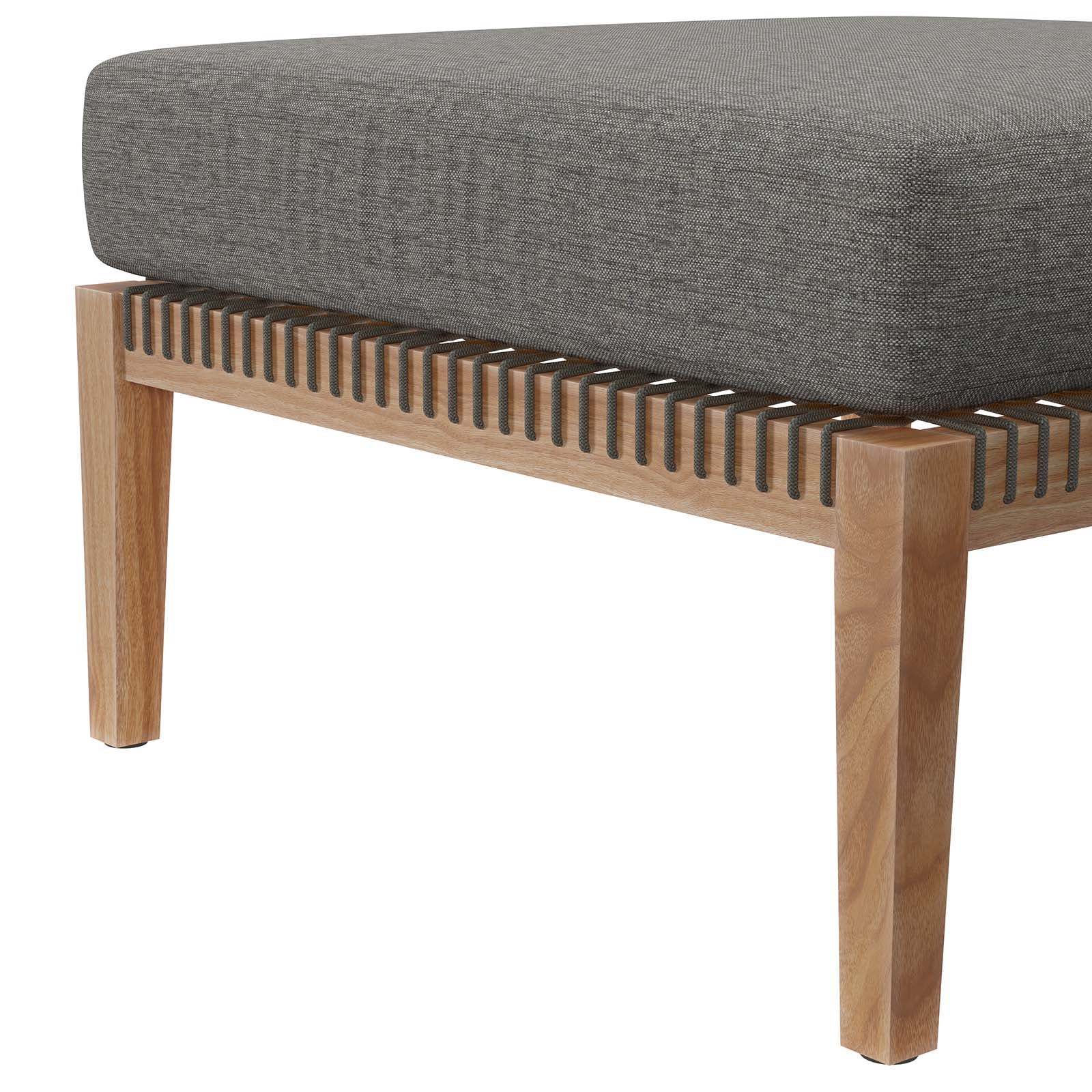 Clearwater Outdoor Patio Teak Wood 4-Piece Sectional Sofa By Modway - EEI-6121 - Image 10