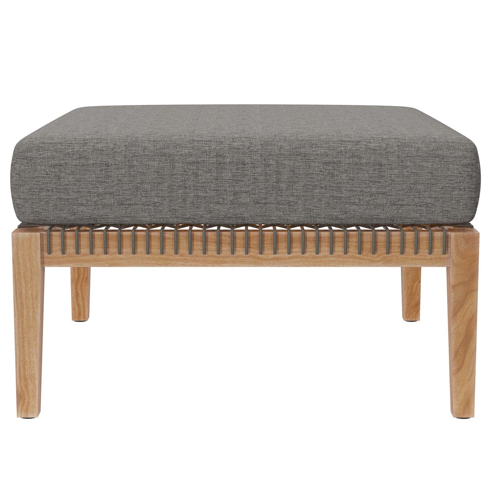 Clearwater Outdoor Patio Teak Wood 4-Piece Sectional Sofa By Modway - EEI-6121 - Image 9