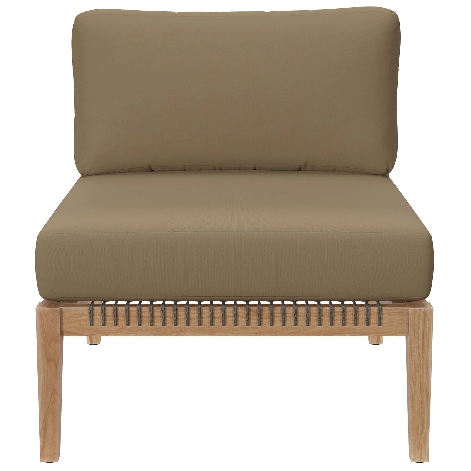 Clearwater Outdoor Patio Teak Wood 6-Piece Sectional Sofa By Modway - EEI-6124 - Image 16