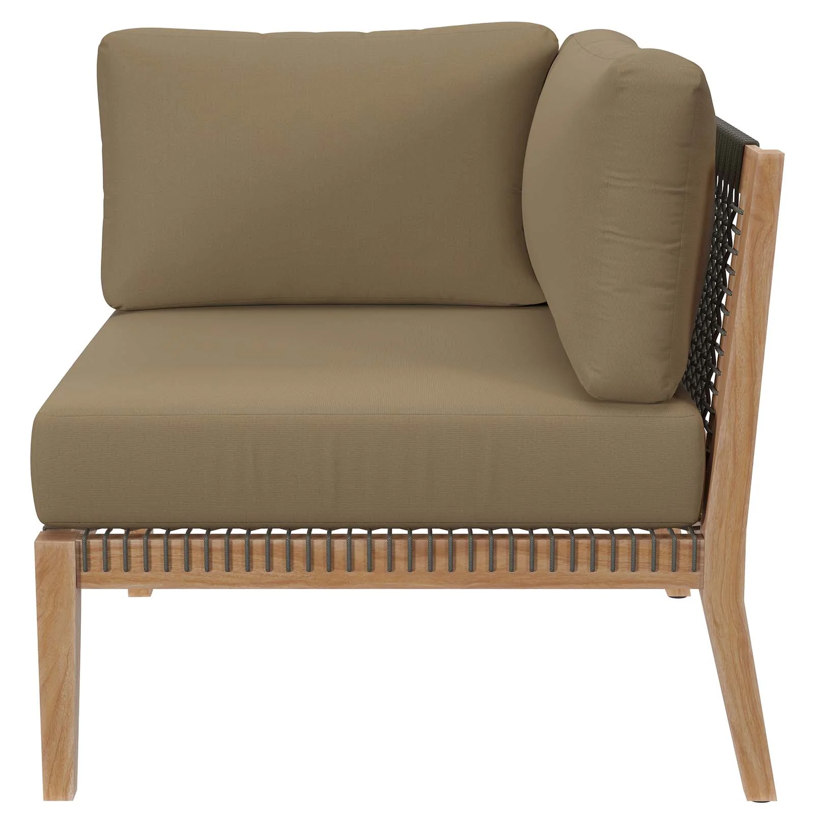 Clearwater Outdoor Patio Teak Wood 6-Piece Sectional Sofa By Modway - EEI-6124 - Image 25