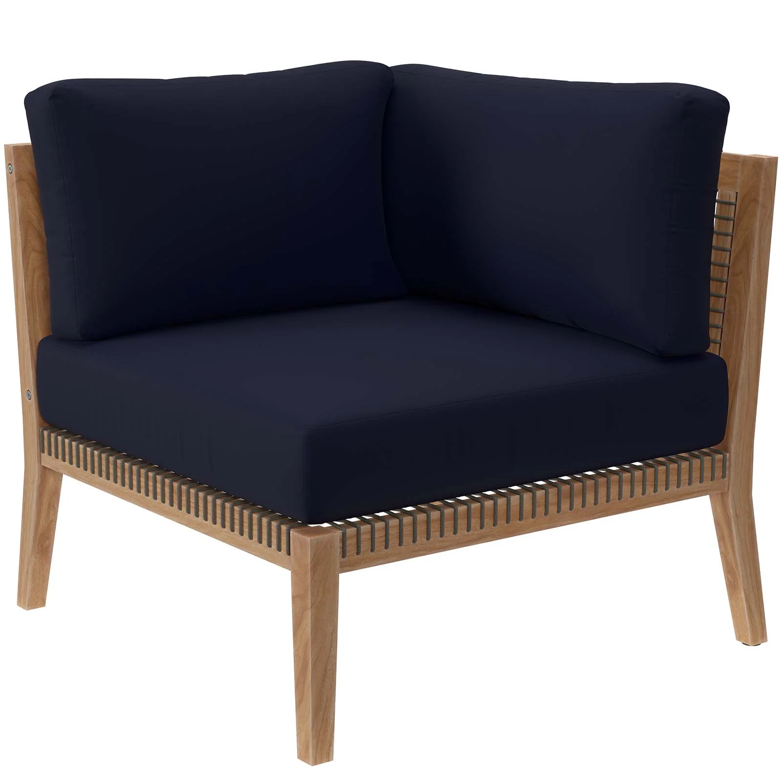 Clearwater Outdoor Patio Teak Wood 6-Piece Sectional Sofa By Modway - EEI-6124 - Image 37