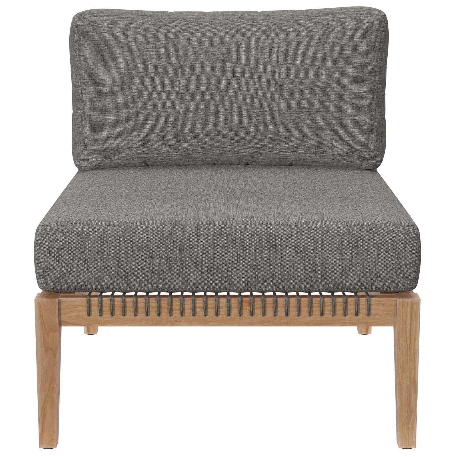 Clearwater Outdoor Patio Teak Wood Armless Chair By Modway - EEI-5856 - Image 5