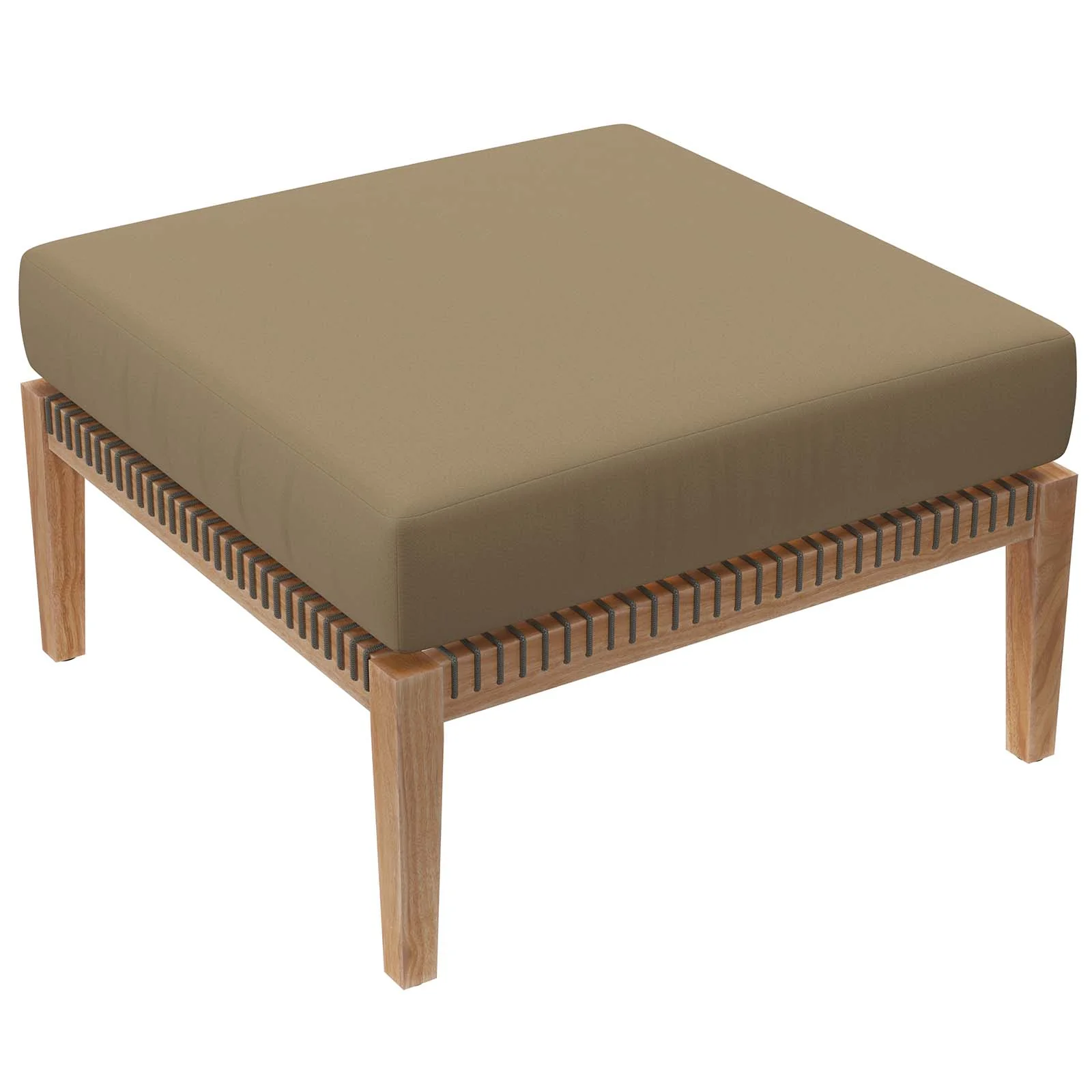 Clearwater Outdoor Patio Teak Wood Ottoman By Modway - EEI-5854 - Image 8