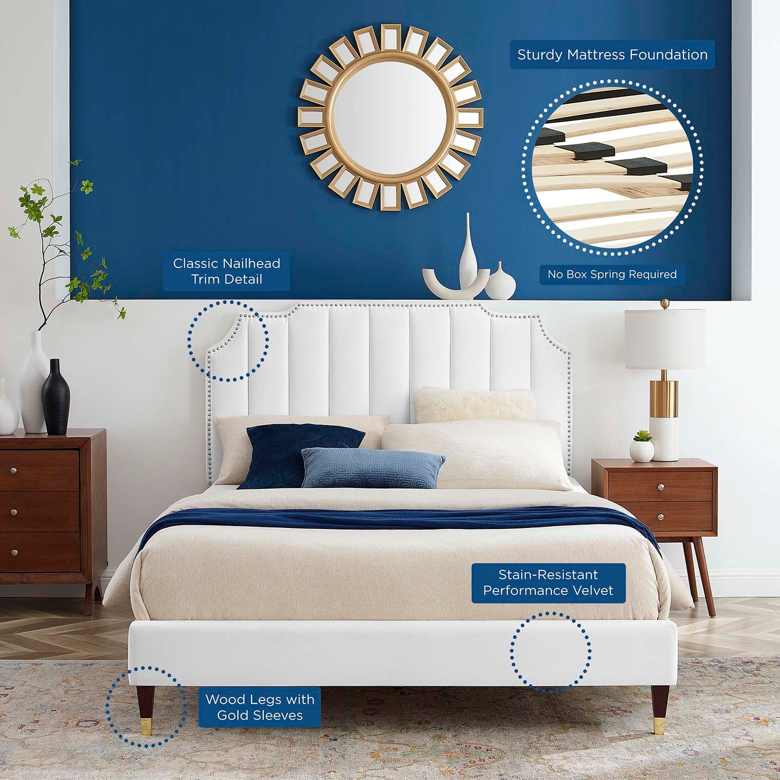 Colette Full Performance Velvet Platform Bed By Modway - MOD-6889 - Image 121