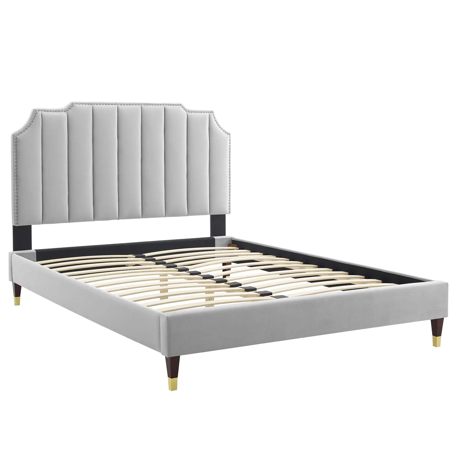Colette Queen Performance Velvet Platform Bed By Modway - MOD-6584 - Image 42