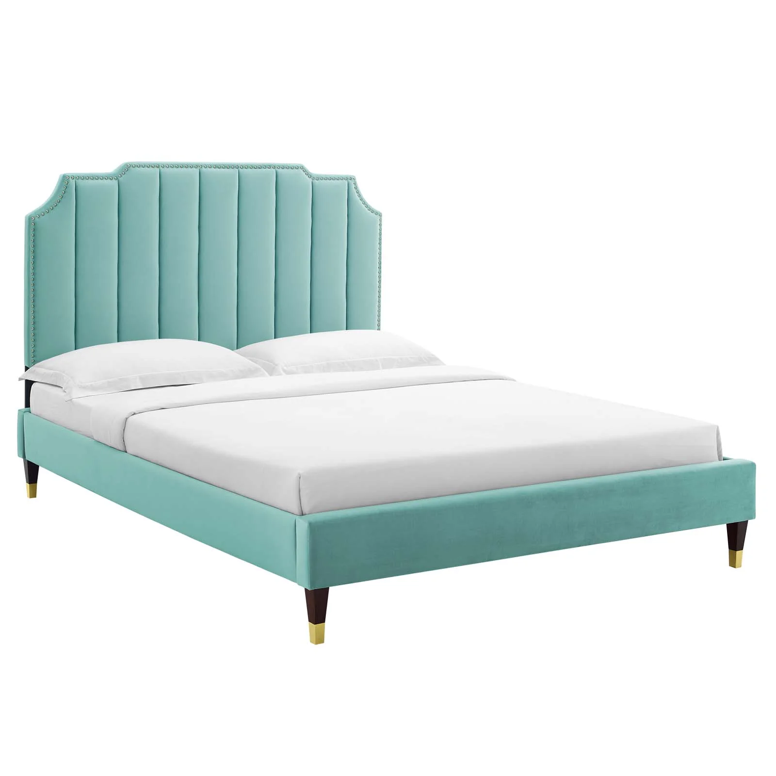 Colette Queen Performance Velvet Platform Bed By Modway - MOD-6584 - Image 49