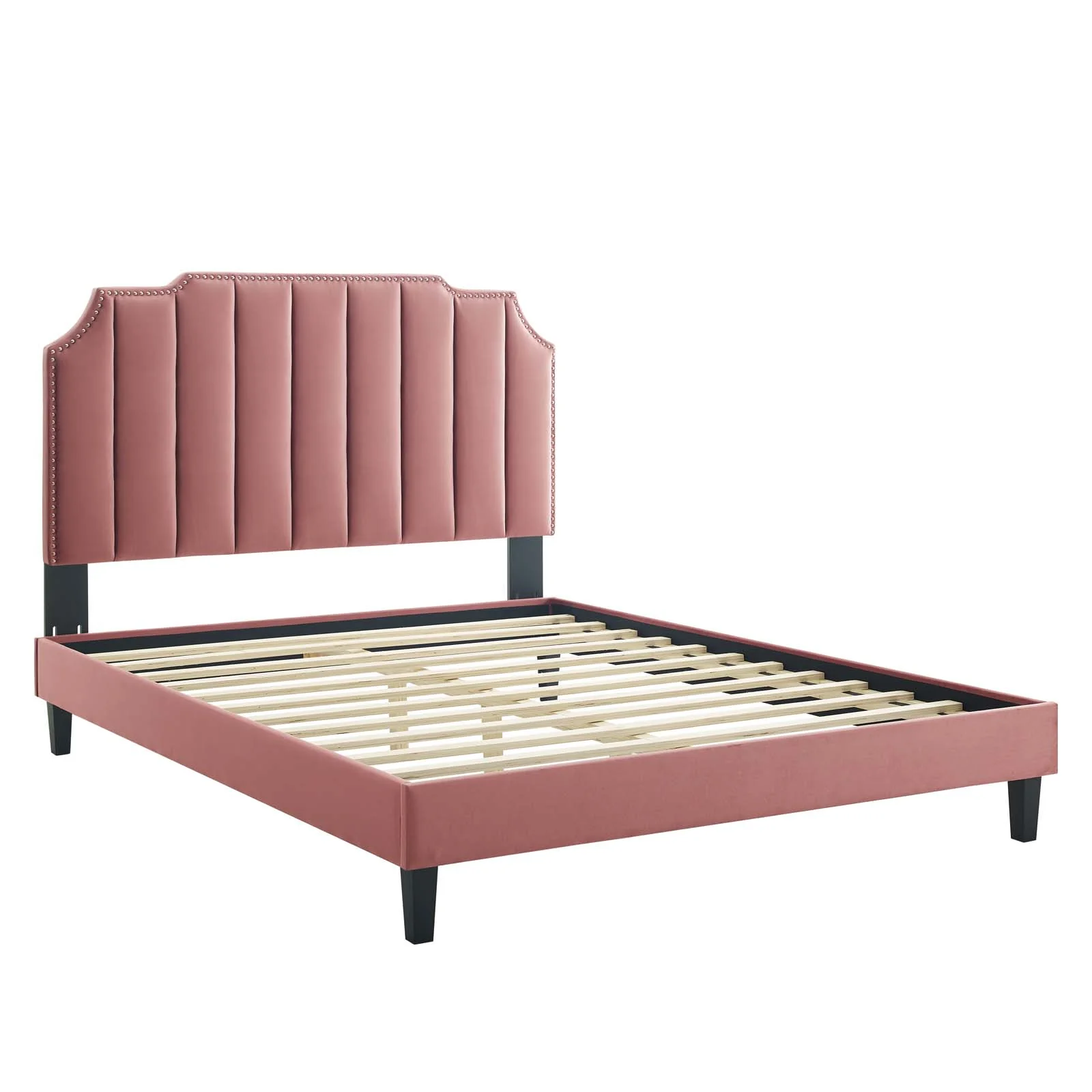 Colette Queen Performance Velvet Platform Bed By Modway - MOD-6585 - Image 26