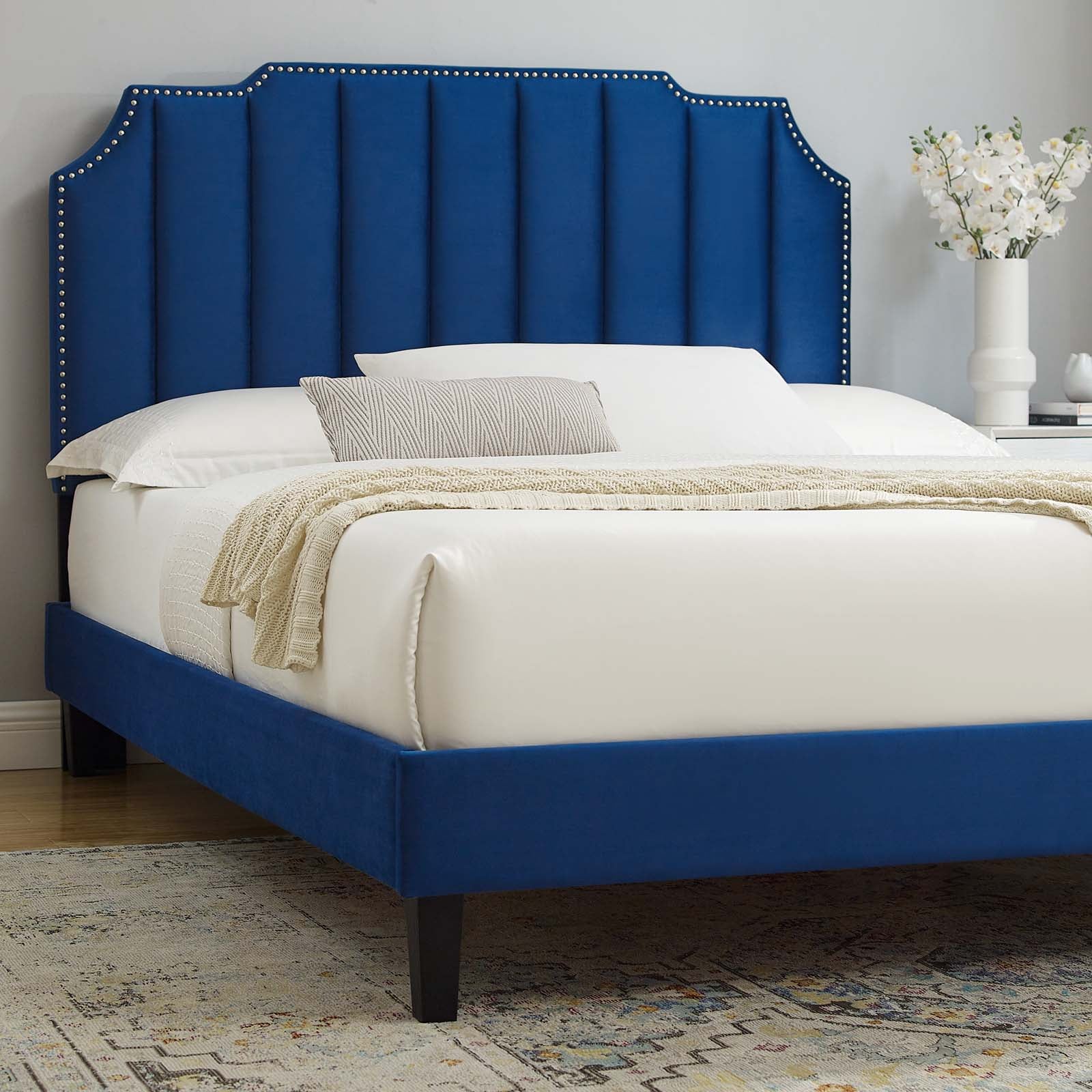 Colette Queen Performance Velvet Platform Bed By Modway - MOD-6585 - Image 72