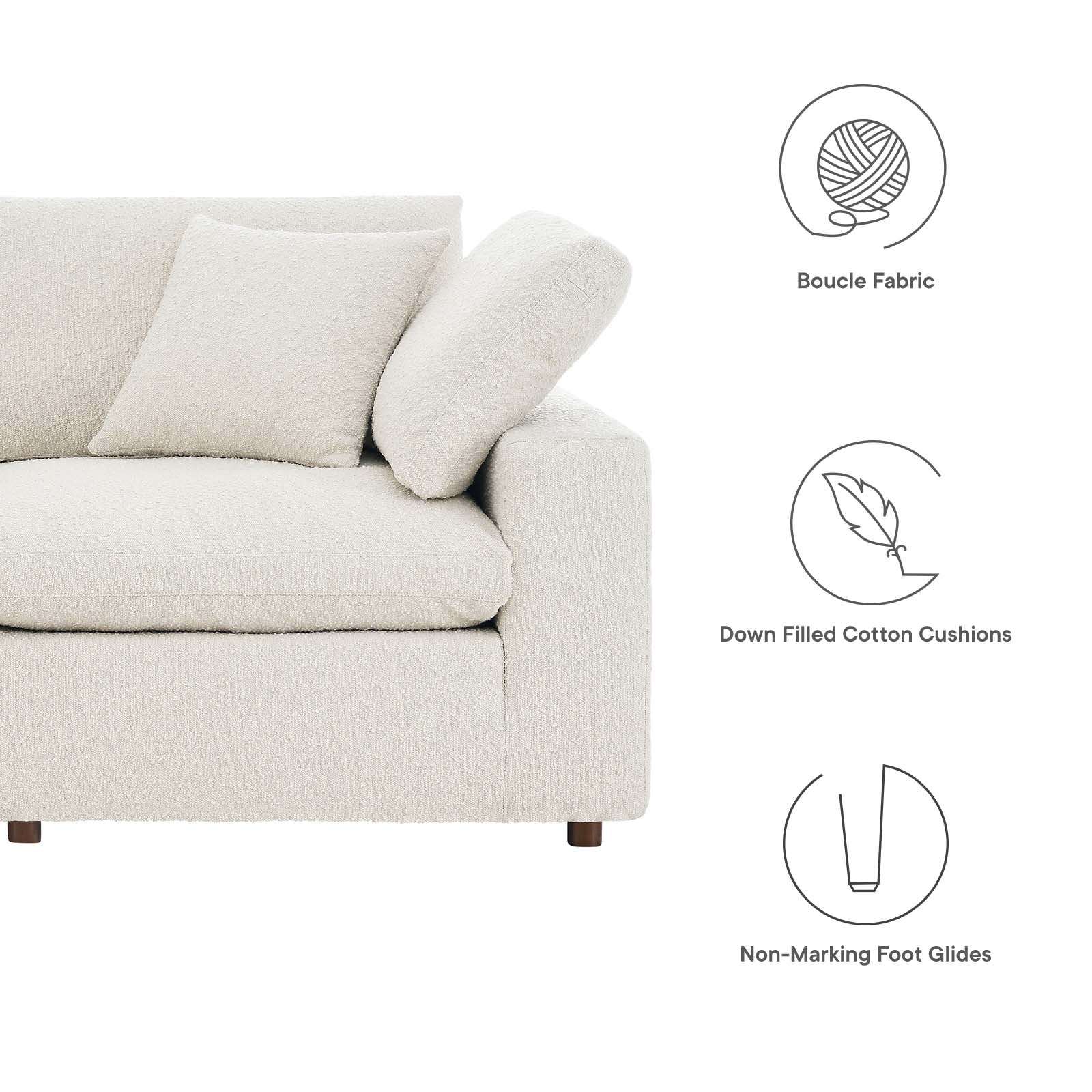 Commix Down Filled Overstuffed Boucle Fabric 8-Piece Sectional Sofa By Modway - EEI-6371 - Image 8