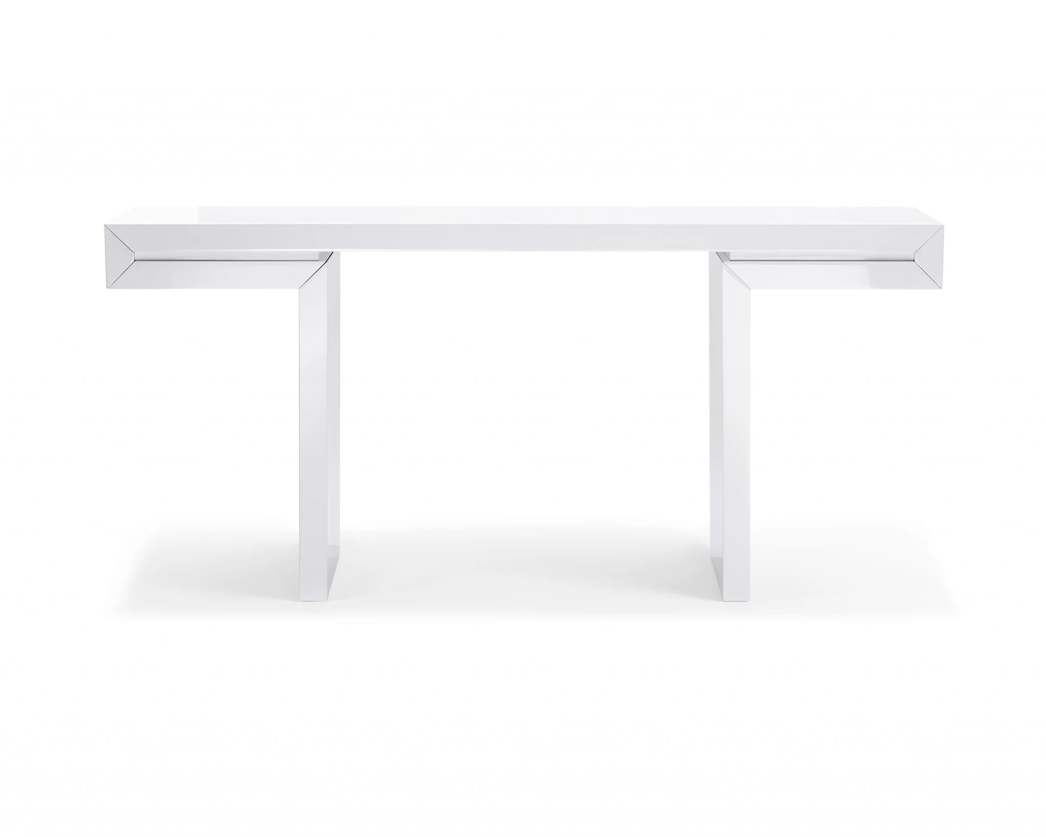 Console In High White Gloss Lacquer By Homeroots