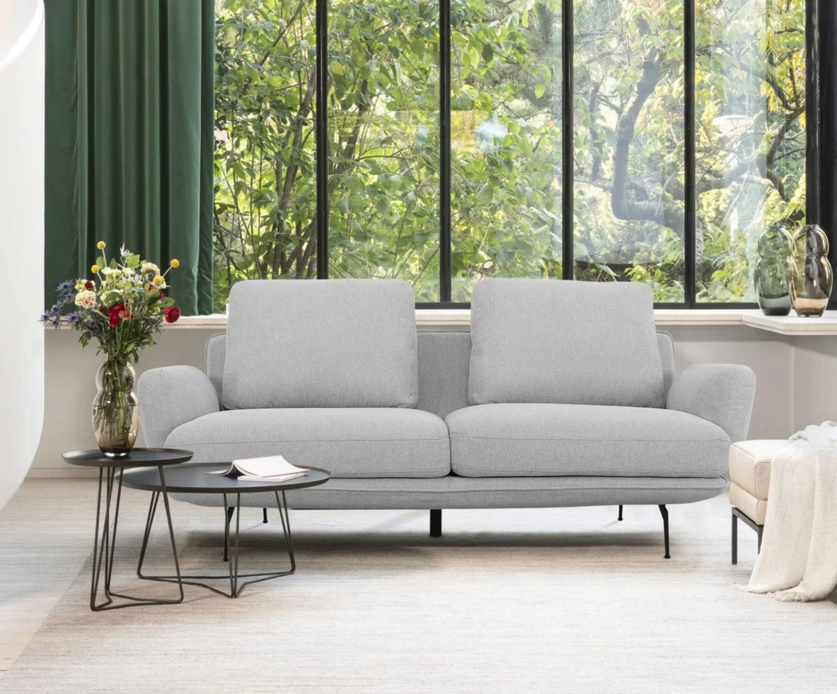 Contempo Retro 78" Light Gray Loveseat By Homeroots