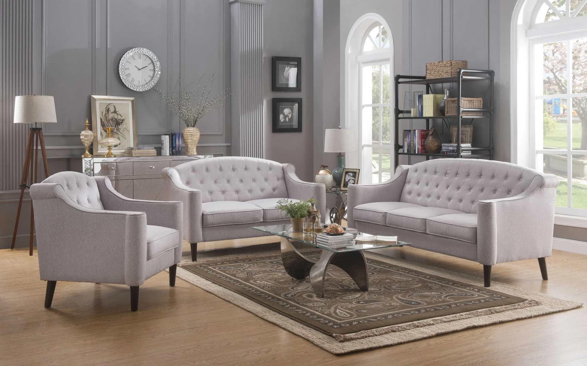 Cream Fabric Sofa By Homeroots