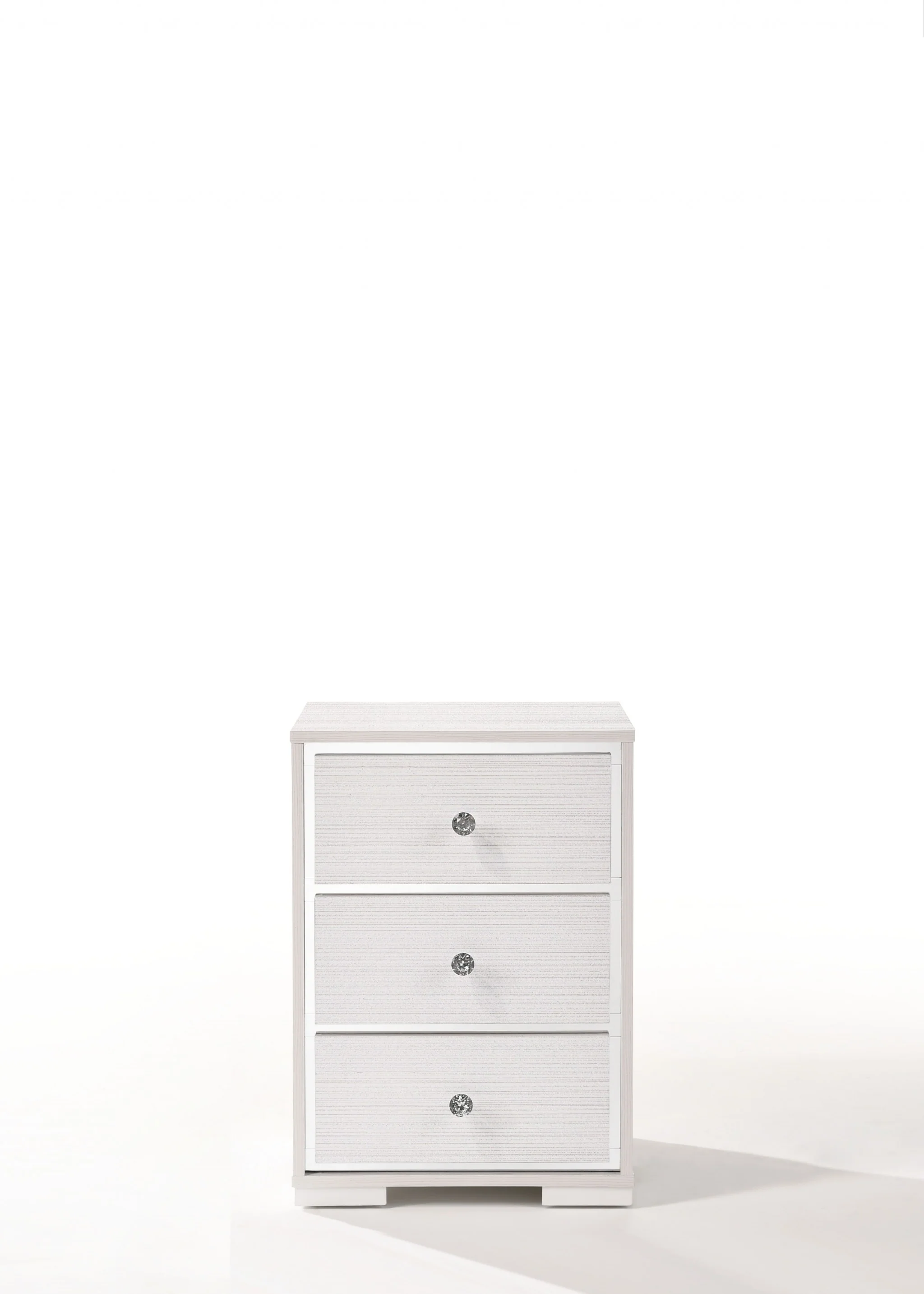 Cream Wood Veneer Paper Nightstand By Homeroots