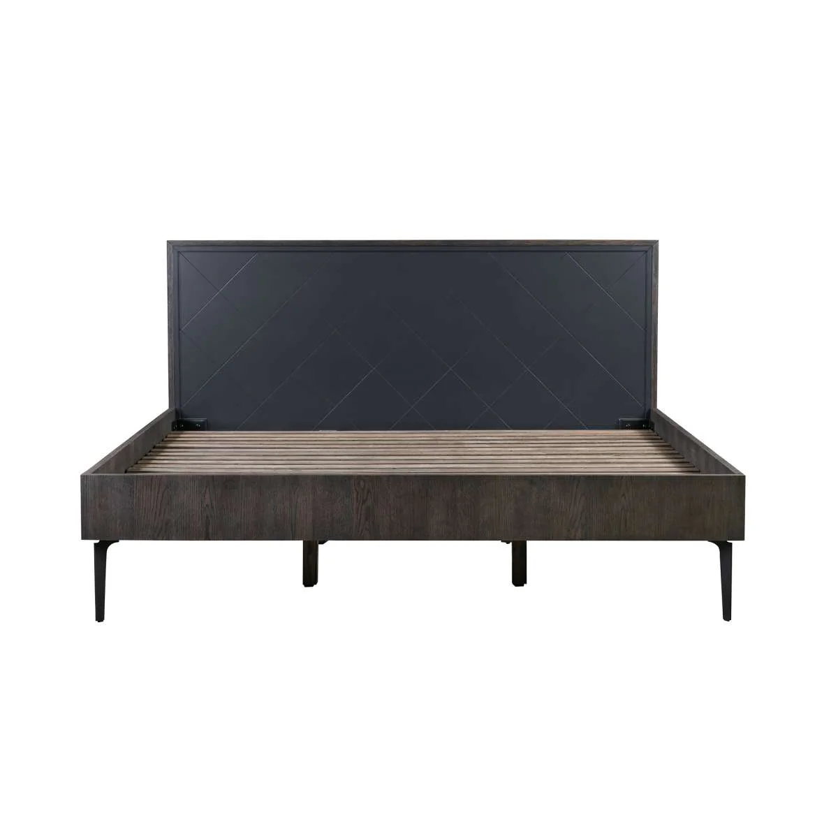 Cross Dark Gray Solid Oak King 4pc Bedroom Set By Armen Living - Image 3