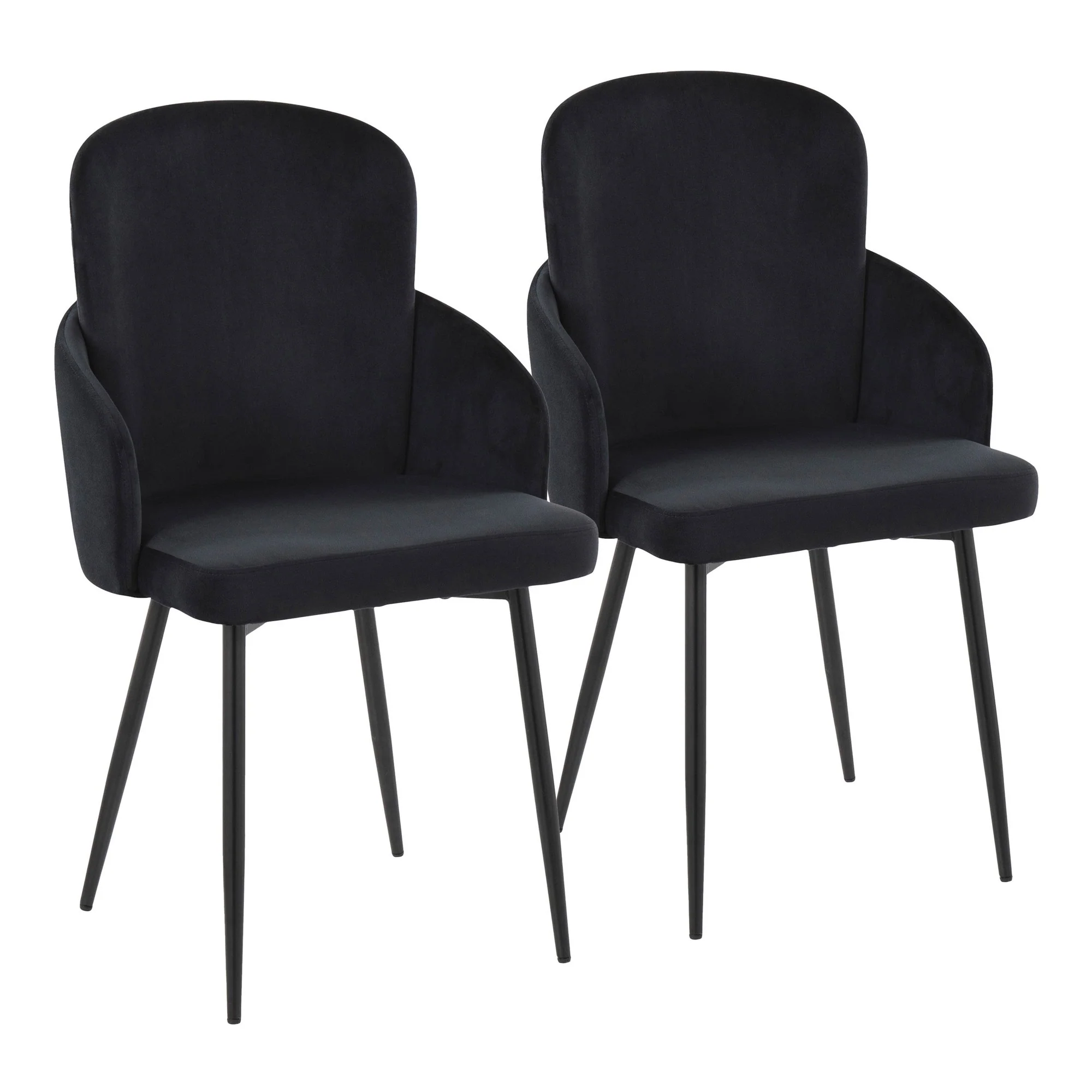 Dahlia Dining Chair - Set of 2 Black By LumiSource - CH-DAHLIA2 BKVBK2