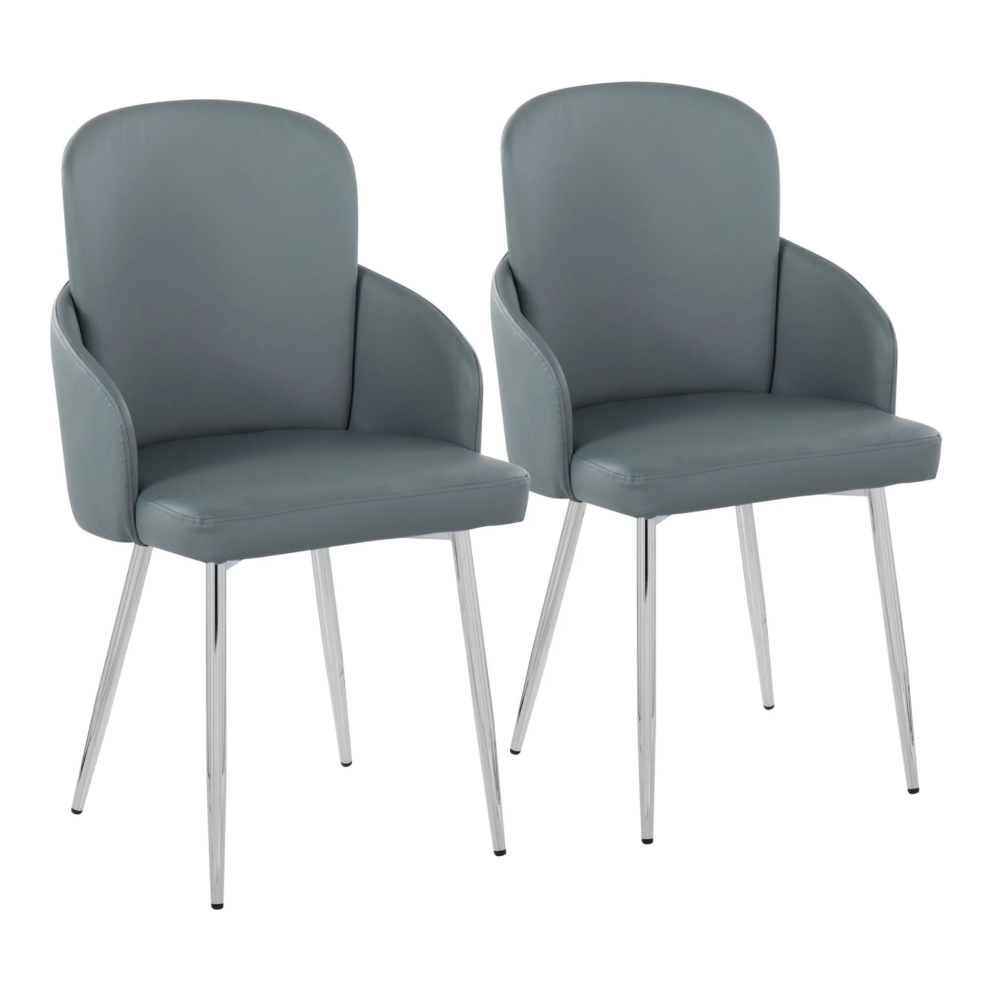 Dahlia Dining Chair - Set of 2 Gray By LumiSource - CH-DAHLIA2 SVGY2