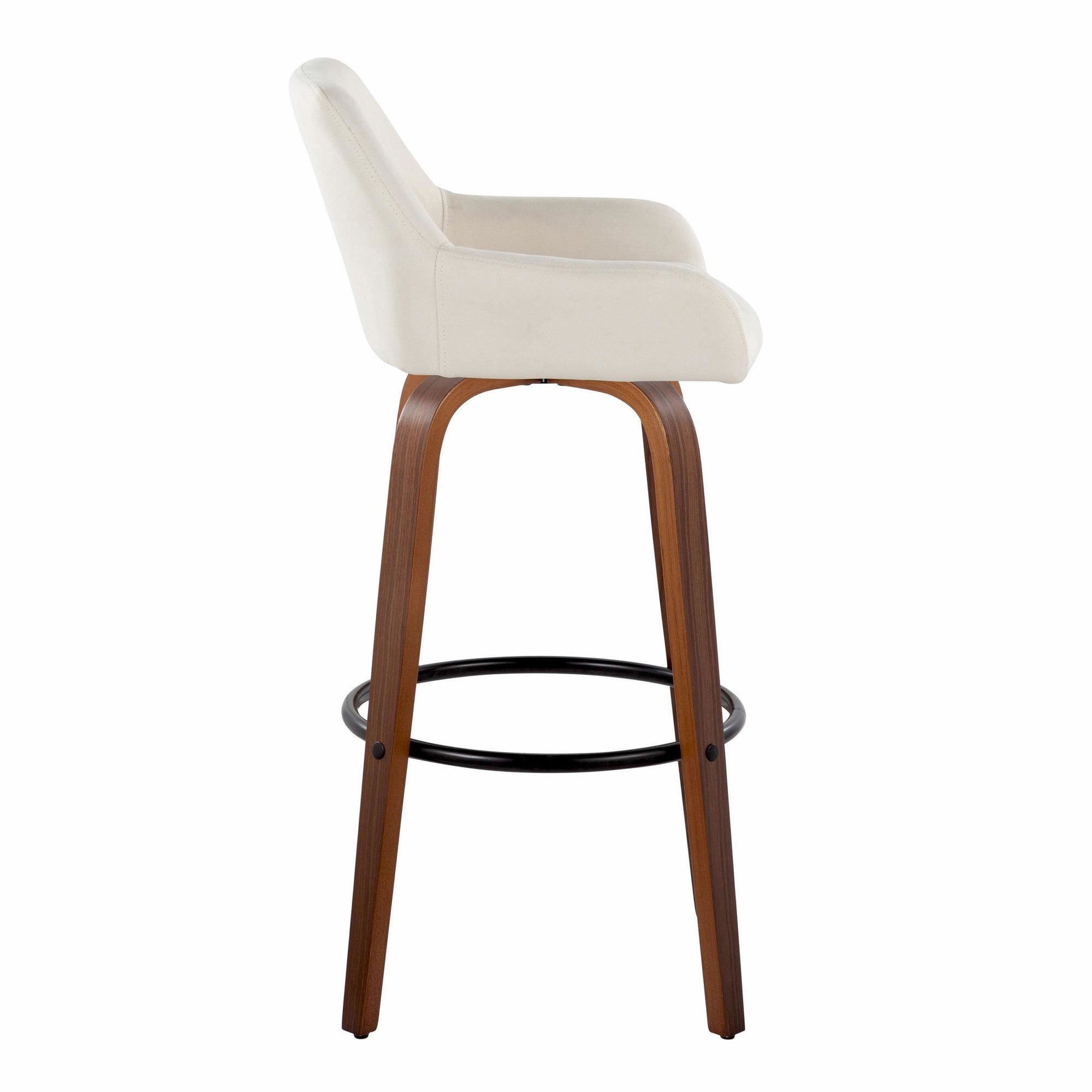 Daniella 30" Fixed-Height Barstool - Set of 2 By LumiSource - B30-DNLAFB-GRTZQ2 BNCR2 - Image 17