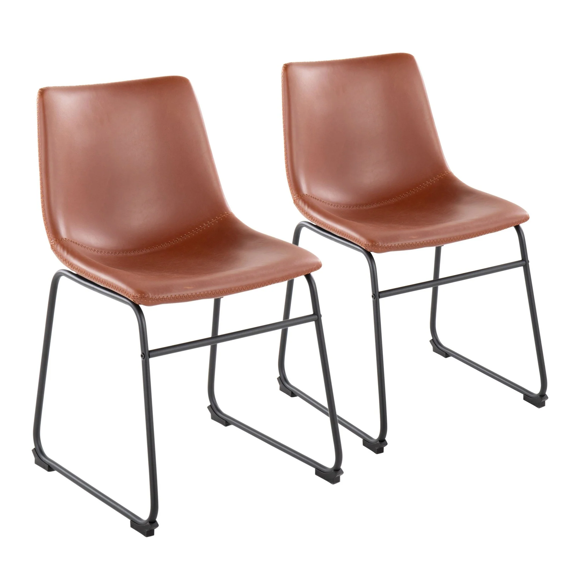 Duke Side Chair - Set of 2 Brown By LumiSource