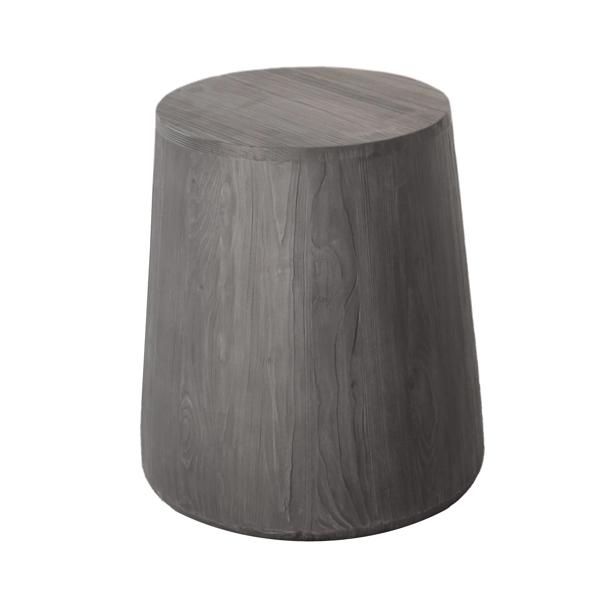 Ebony Solid Wood Round End Table By Homeroots