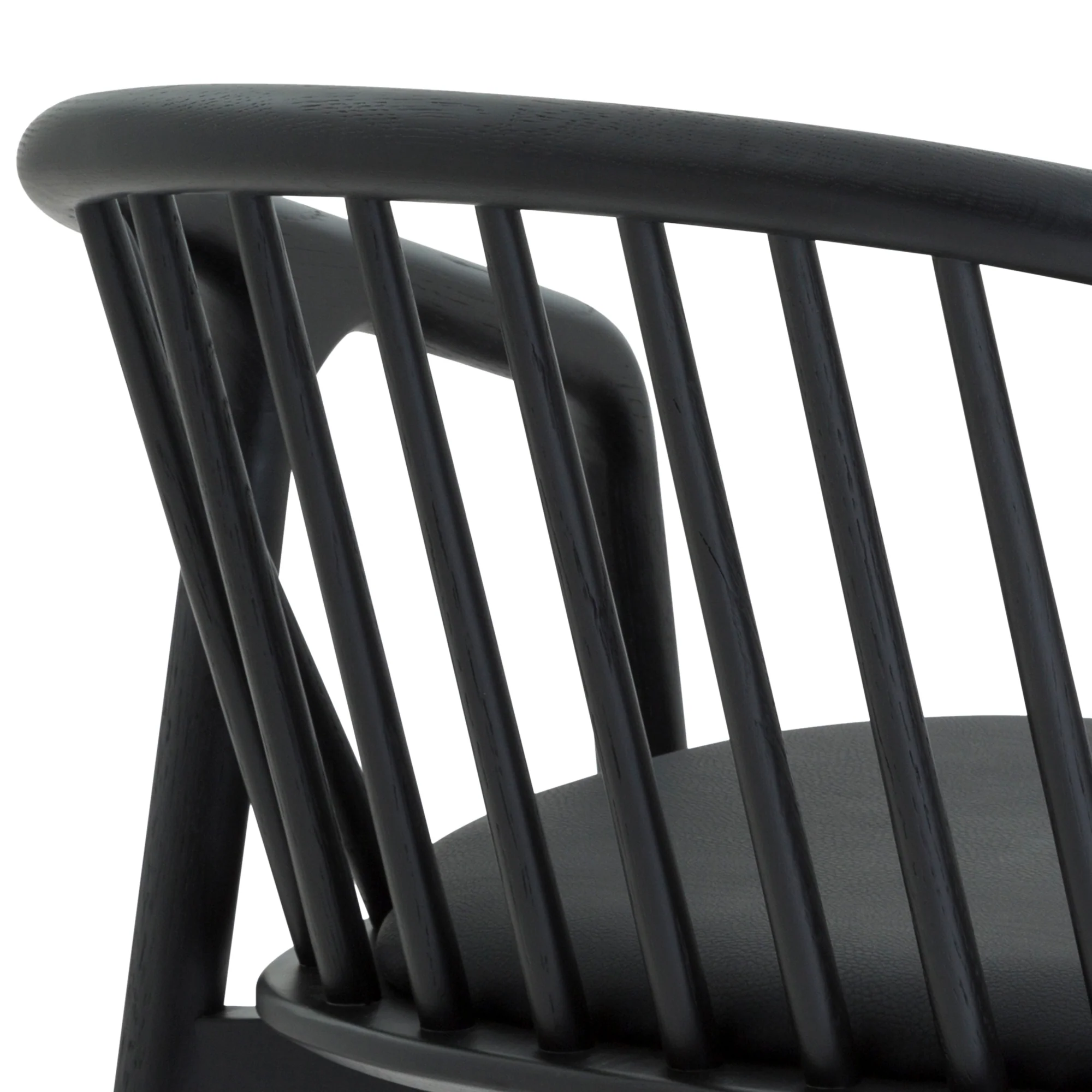 Echo Black Oak Wood and Faux Leather Counter Stool By Armen Living - Image 9