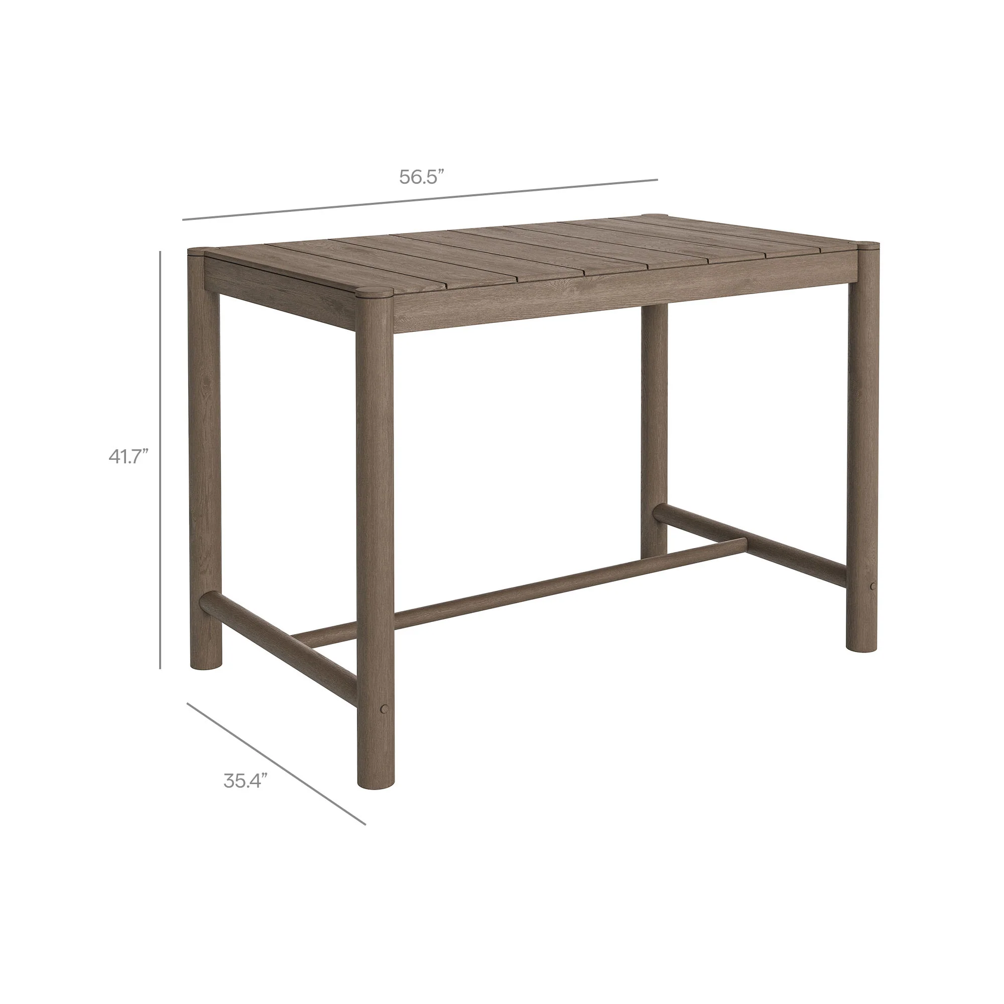 Eleni 5-Piece Outdoor Patio Teak Wood Bar Set by Modway - Image 21