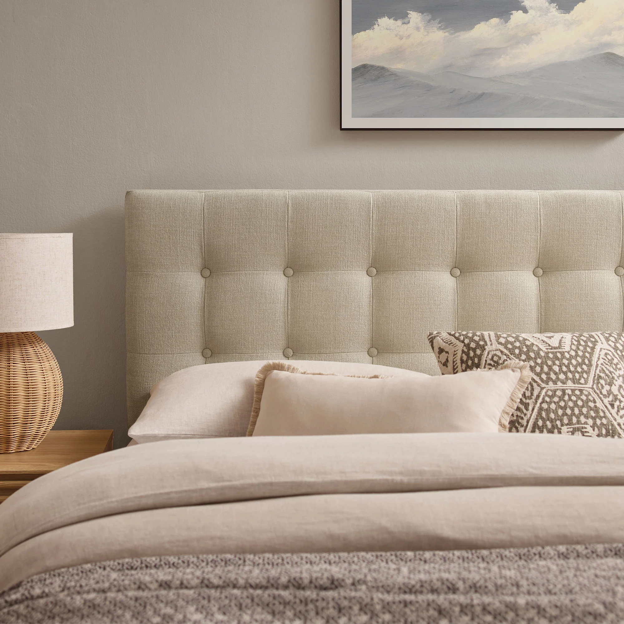 Emily Fabric Upholstered King Size Headboard by Modway - Image 13