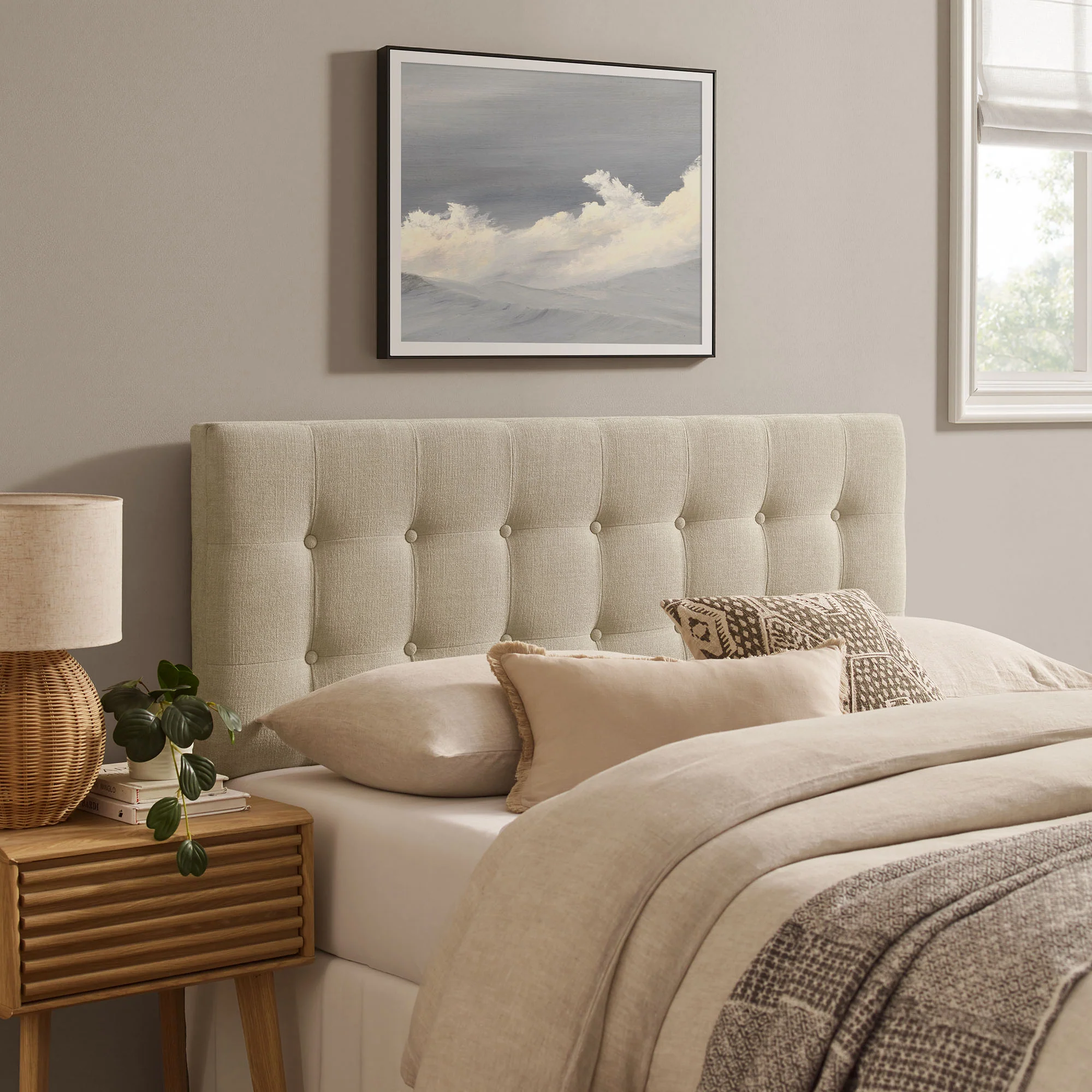 Emily Fabric Upholstered King Size Headboard by Modway - Image 14