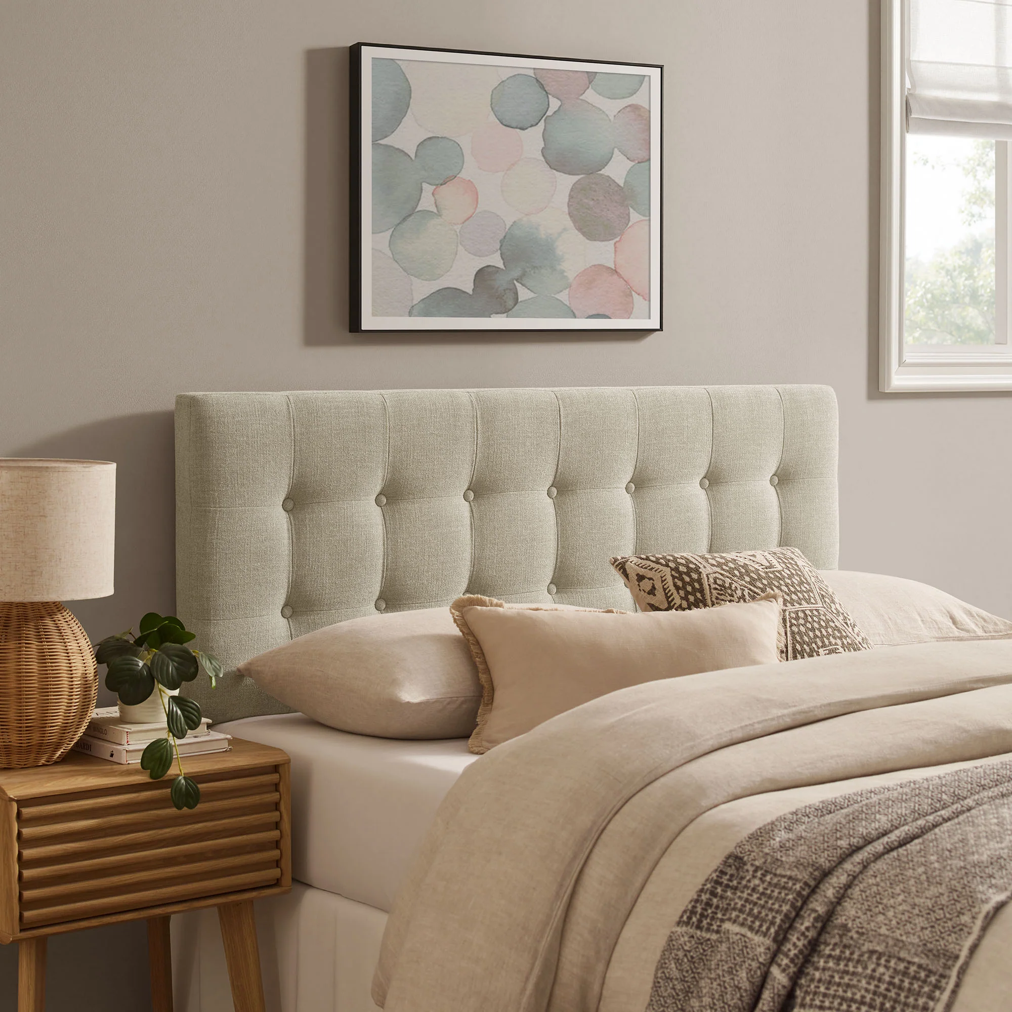 Emily Fabric Upholstered King Size Headboard by Modway - Image 30