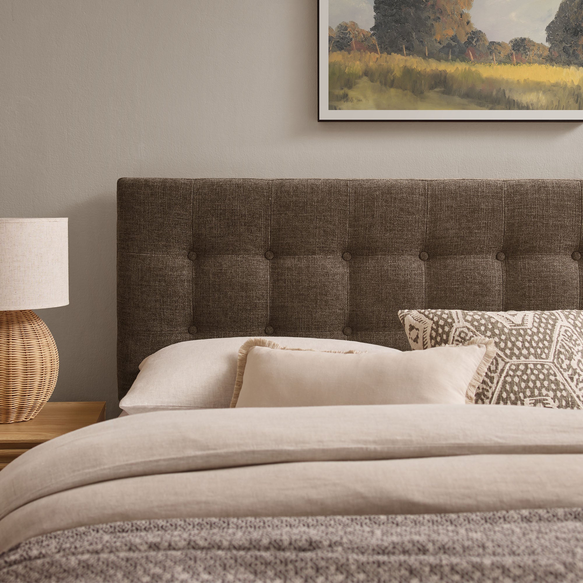 Emily Fabric Upholstered Queen Size Headboard by Modway - Image 37