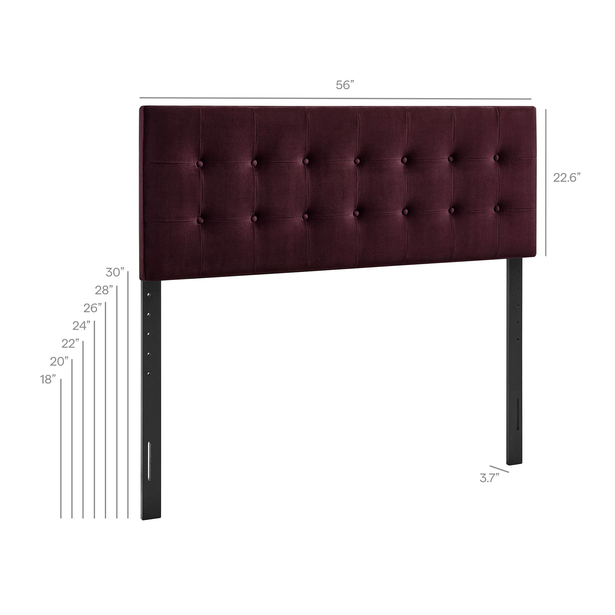 Emily Stain-Resistant Performance Velvet Full Size Headboard by Modway - Image 40