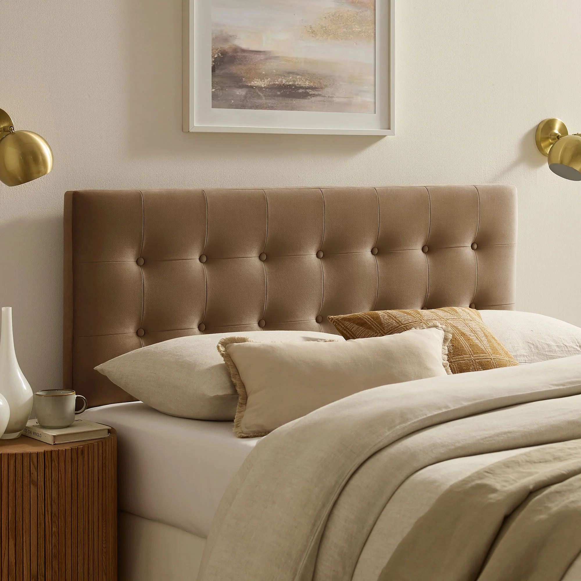 Emily Stain-Resistant Performance Velvet Full Size Headboard by Modway - Image 54