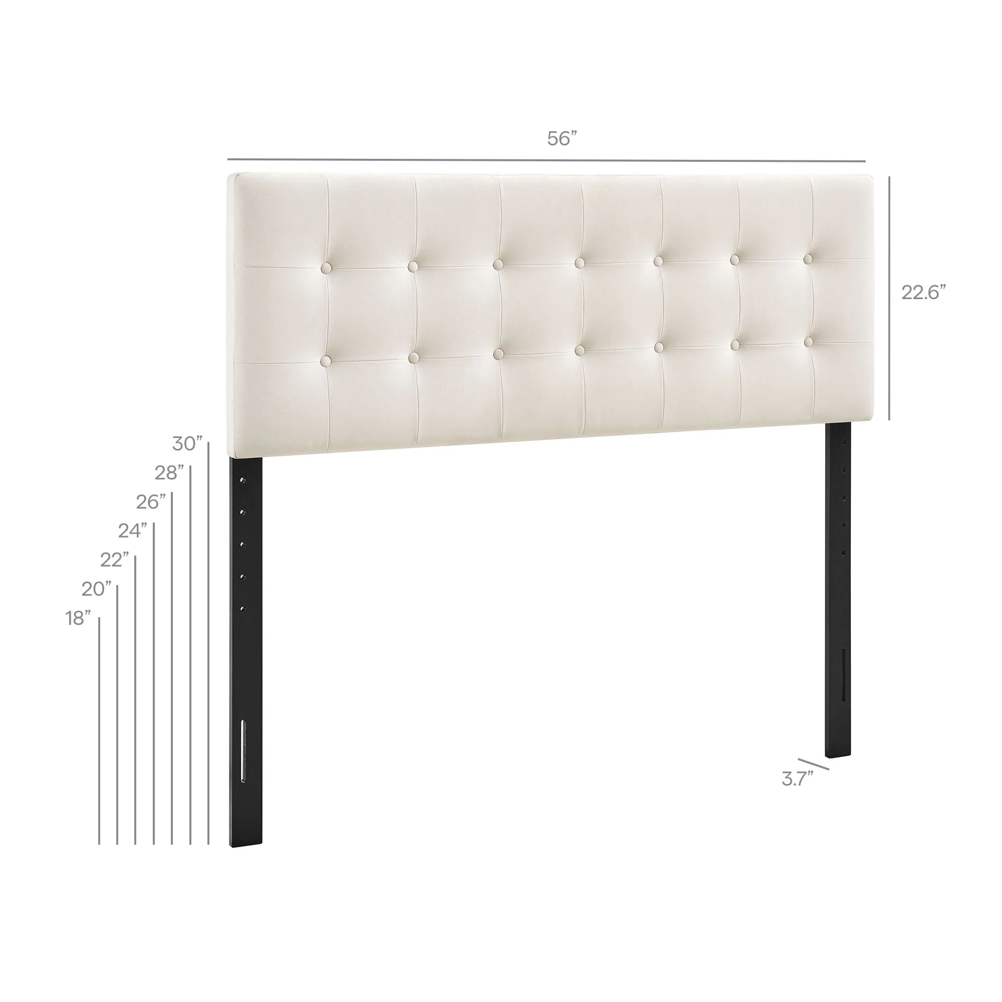 Emily Stain-Resistant Performance Velvet Full Size Headboard by Modway - Image 8