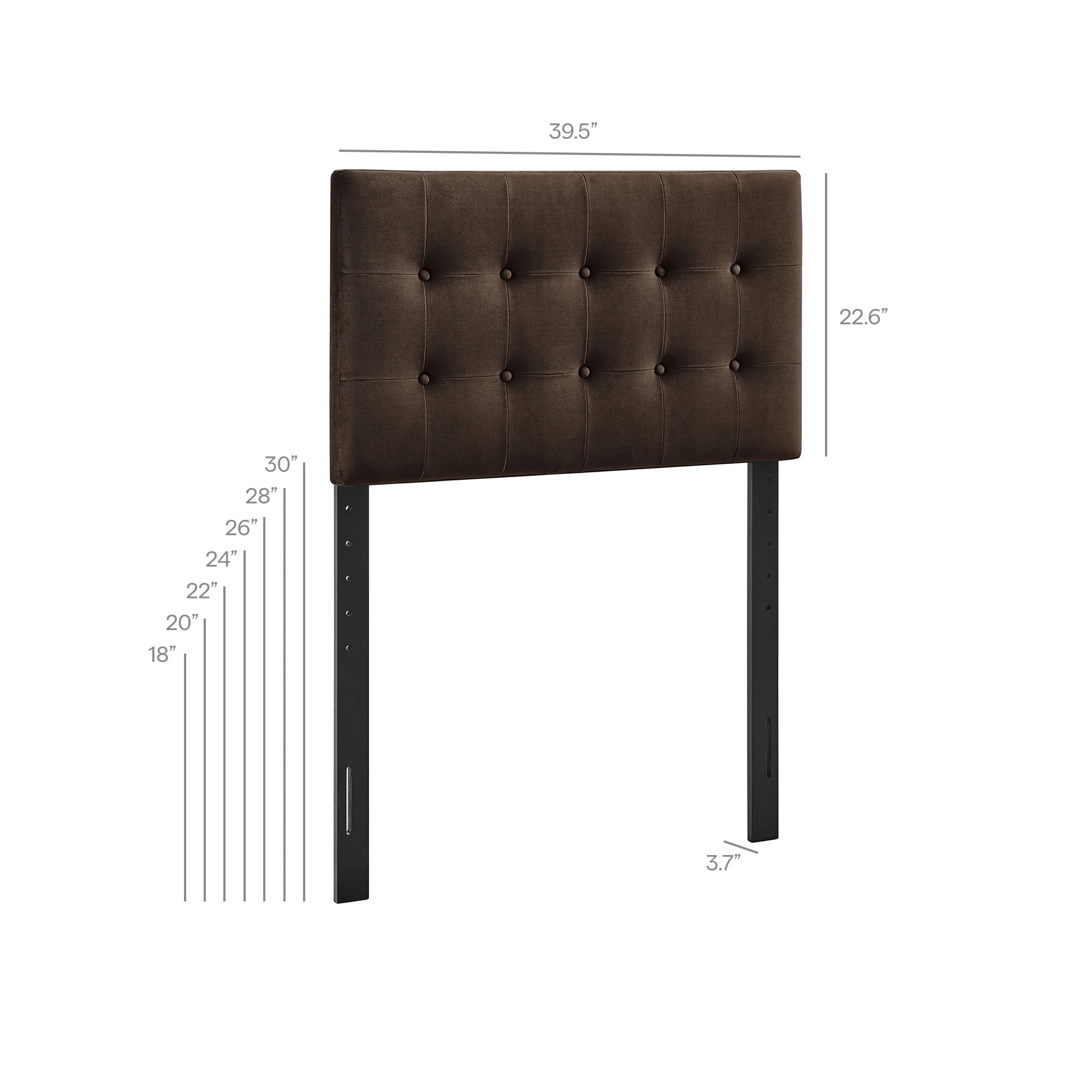 Emily Stain-Resistant Performance Velvet Twin Size Headboard by Modway - Image 24