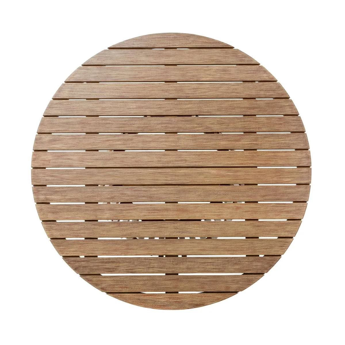 Escondido Island Outdoor Patio 5 Piece Round Dining Set in Eucalyptus Wood and Gray Rope By Armen Living - Image 7