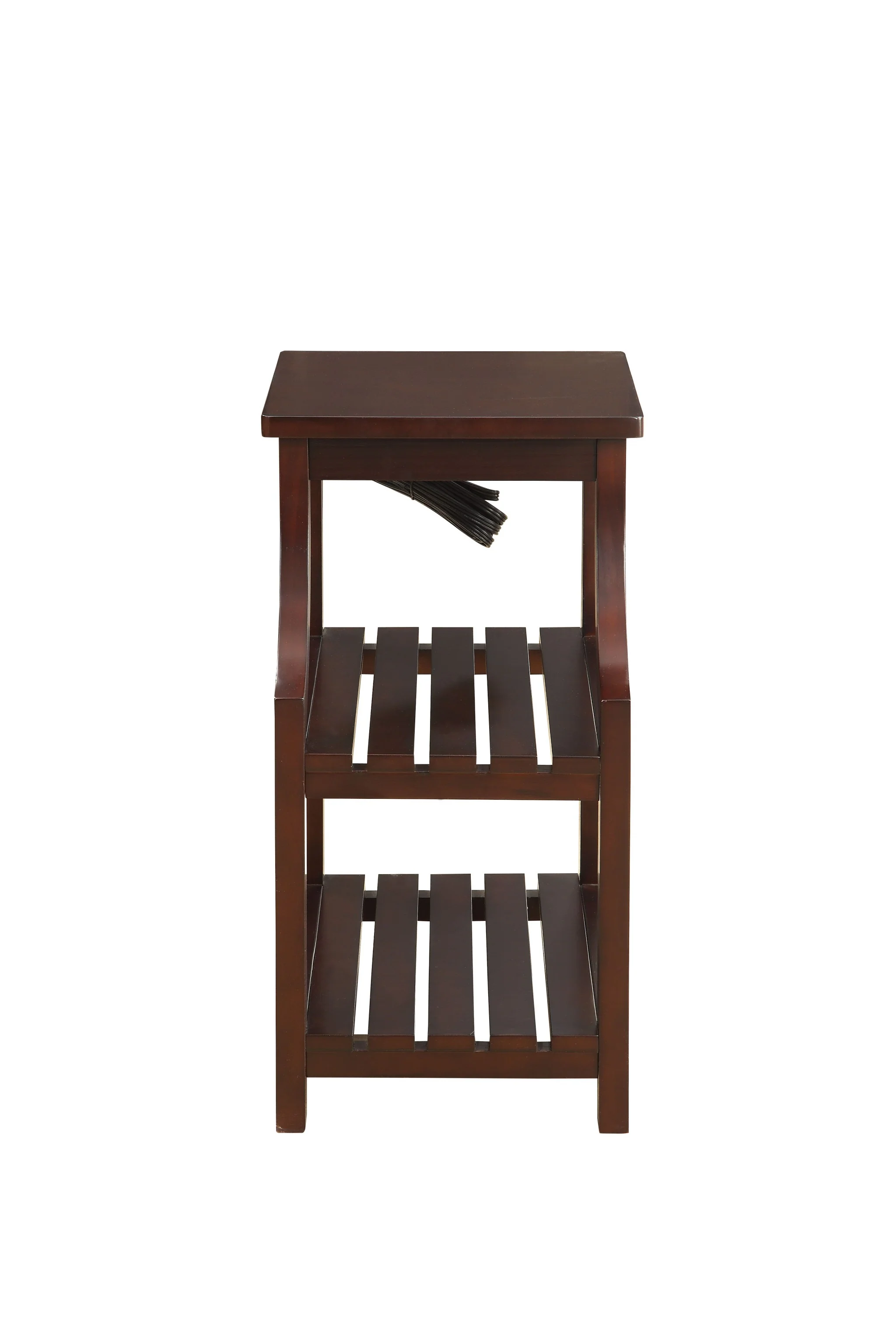 Espresso Wooden USB Port Storage End Table By Homeroots
