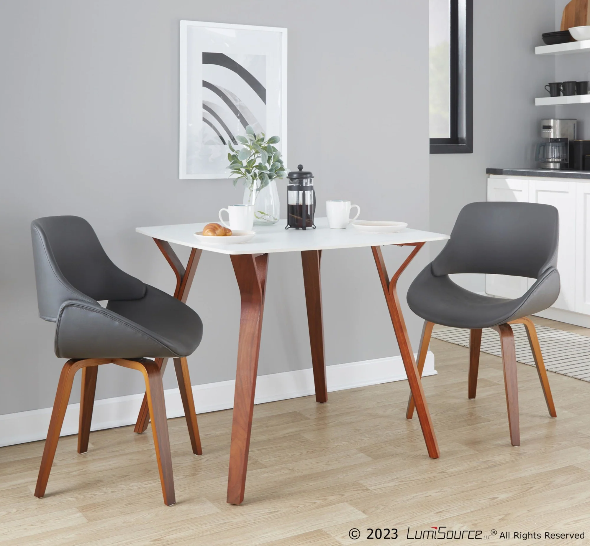 Fabrico Chair - Set of 2 By LumiSource - CH-FBCOPU-HLBW2 WLGY2