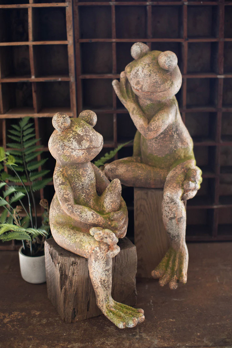 Faux Concrete Frog - Small By Kalalou - Image 3