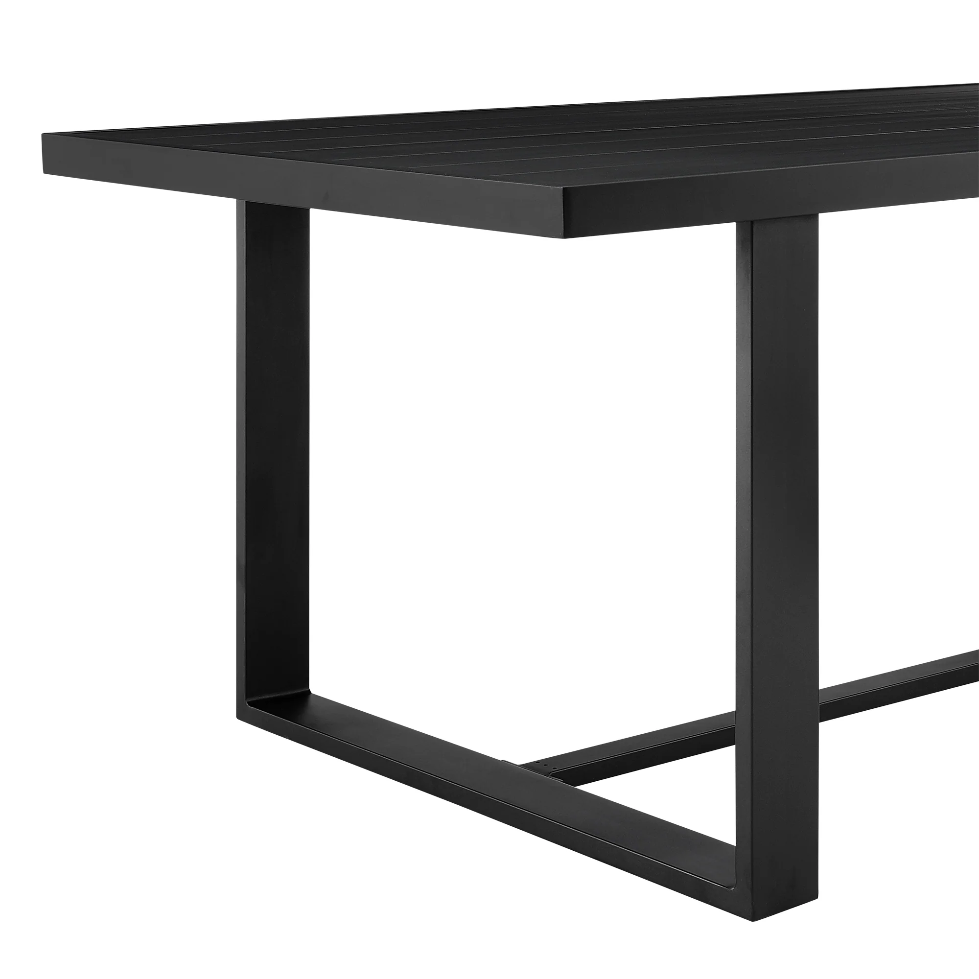 Felicia Outdoor Patio 7-Piece Dining Table Set in Aluminum with Grey Rope and Cushions By Armen Living - Image 10