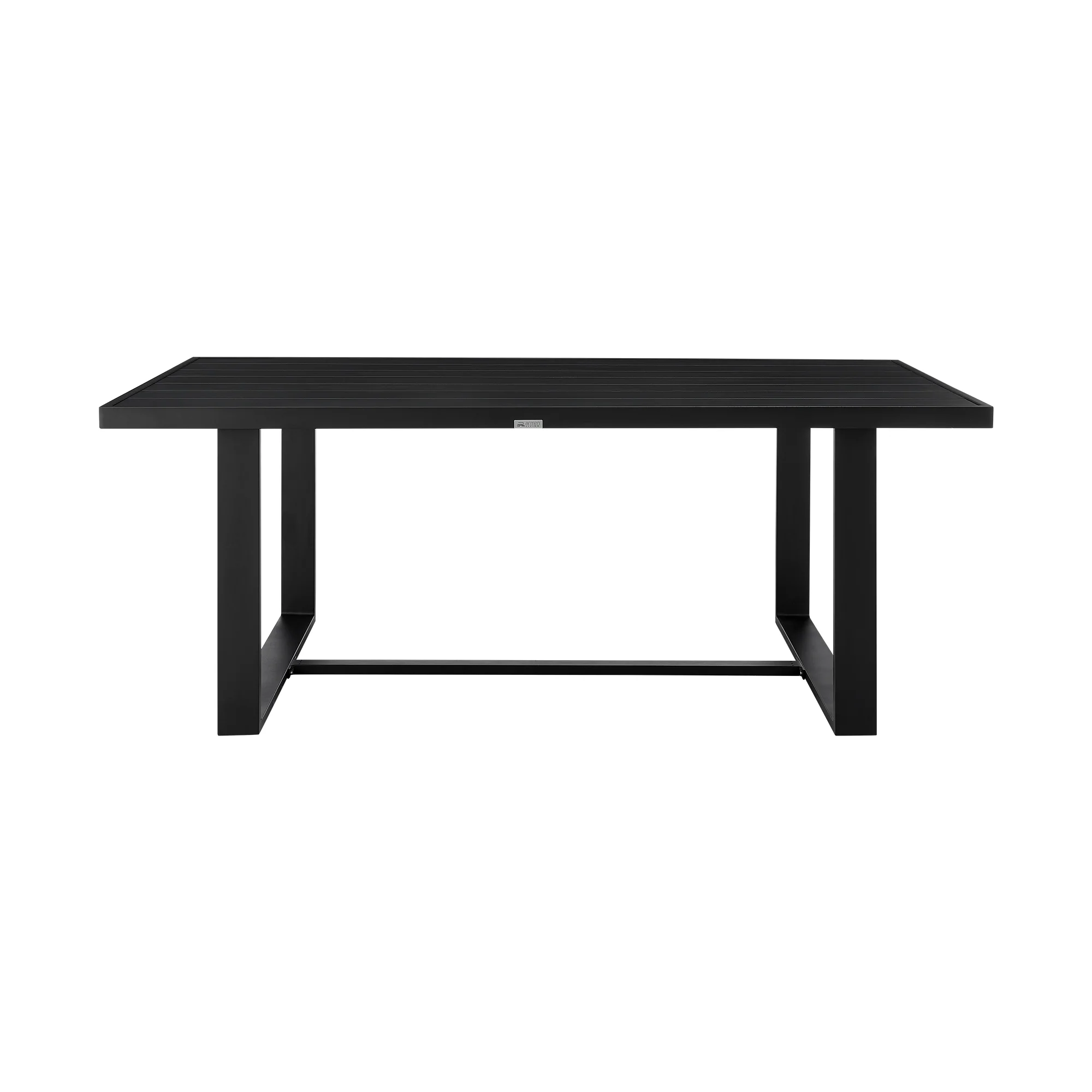Felicia Outdoor Patio 7-Piece Dining Table Set in Aluminum with Grey Rope and Cushions By Armen Living - Image 5