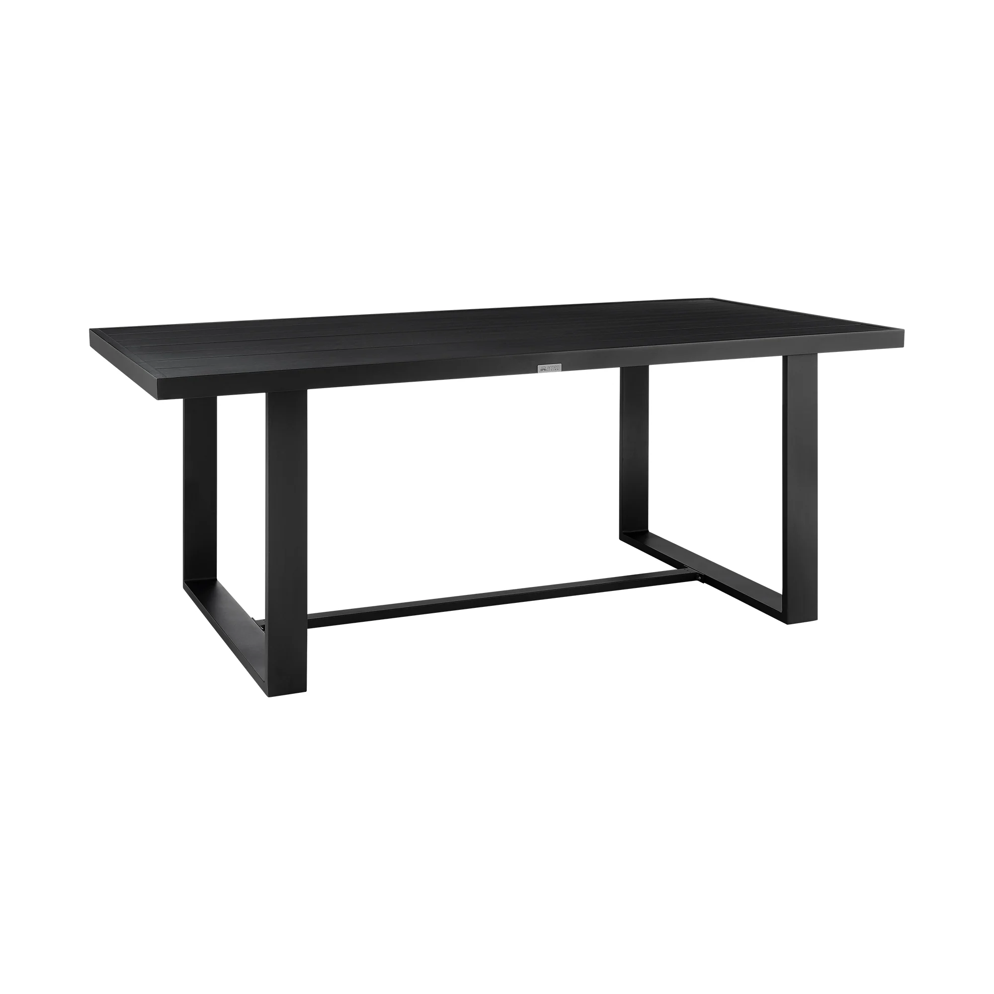 Felicia Outdoor Patio Dining Table in Aluminum By Armen Living - Image 4