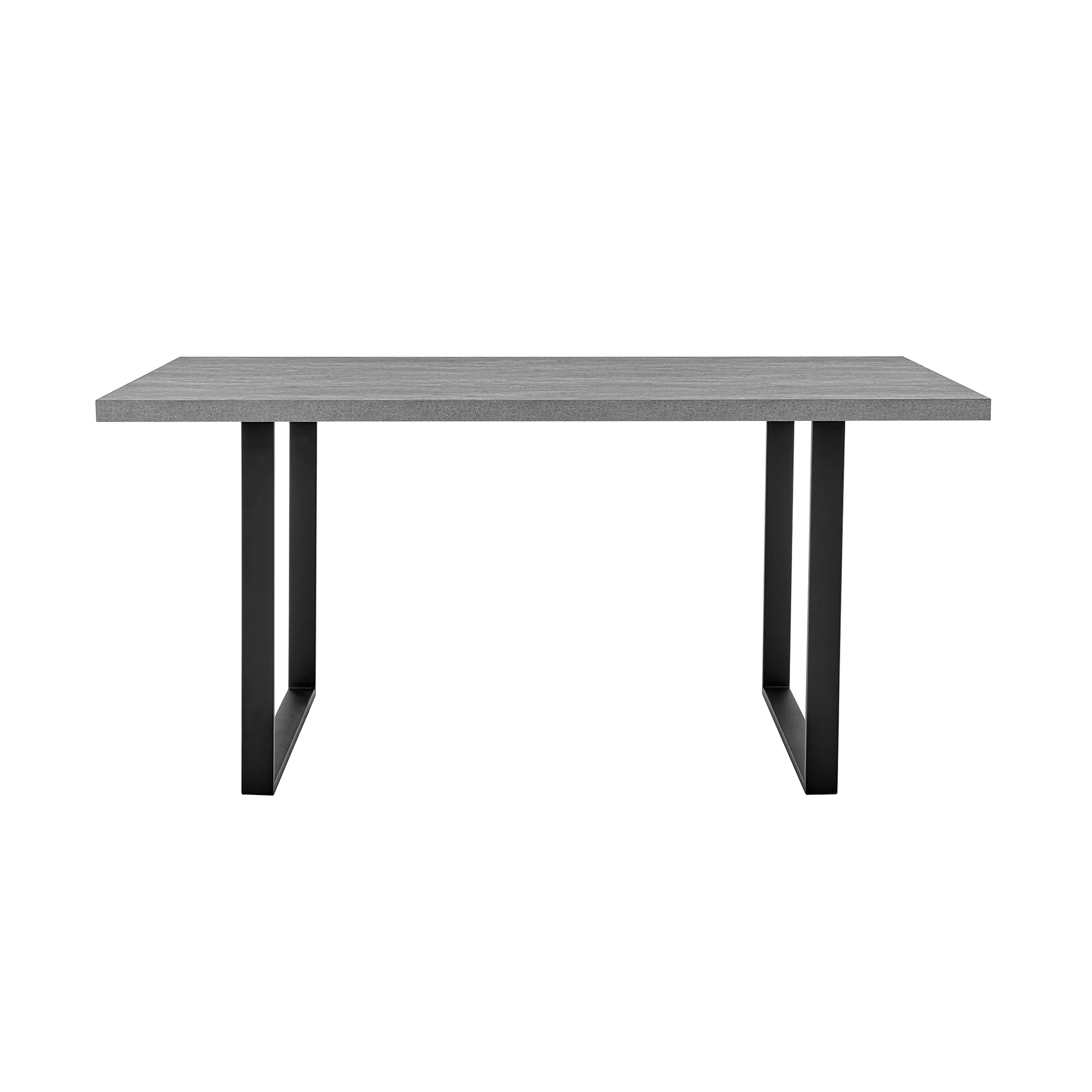 Fenton Dining Table with Charcoal Top and Black Base By Armen Living - Image 14