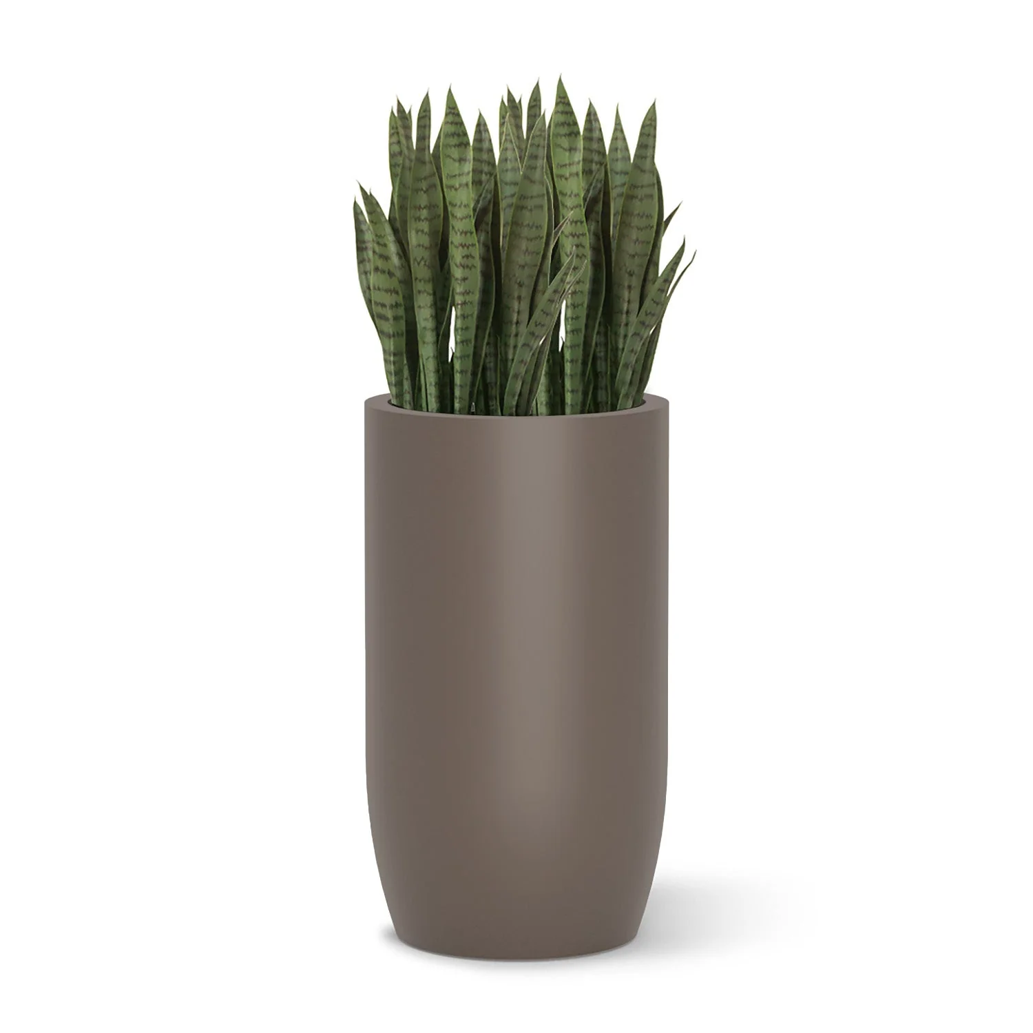 Fiberglass: Barrel 25.5"H Planter, Gunmetal Metallic Satin By Gold Leaf - Image 3