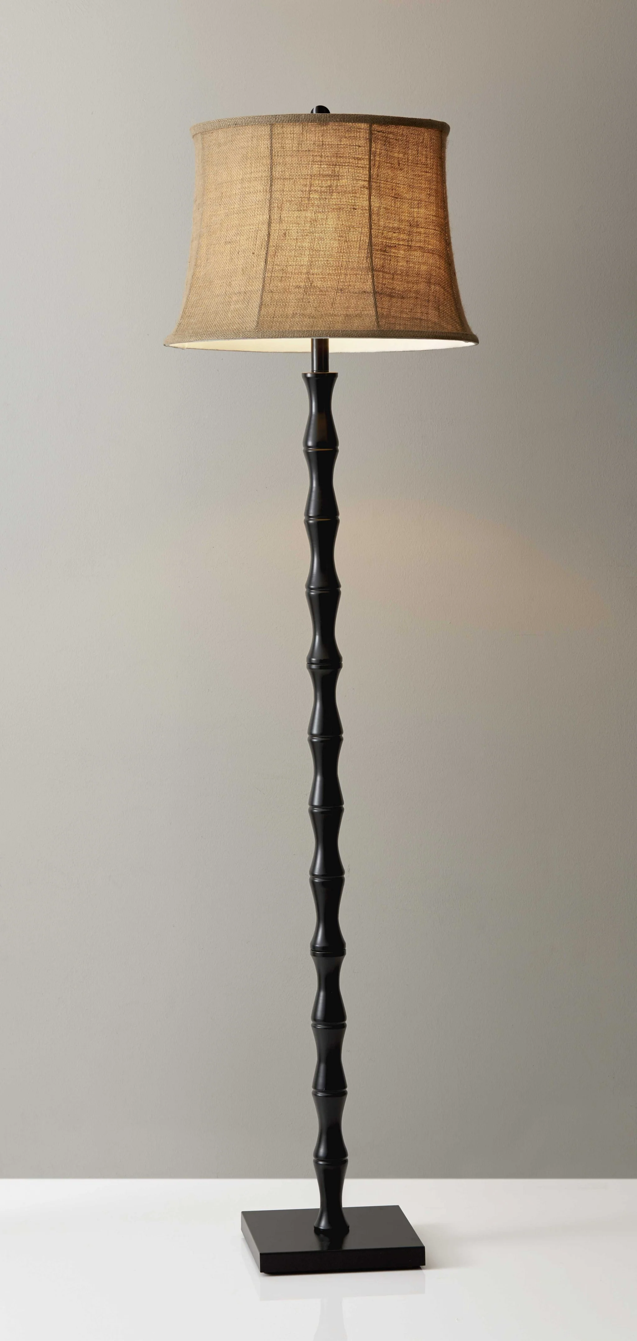 Floor Lamp Black Metal Textured Pole By Homeroots