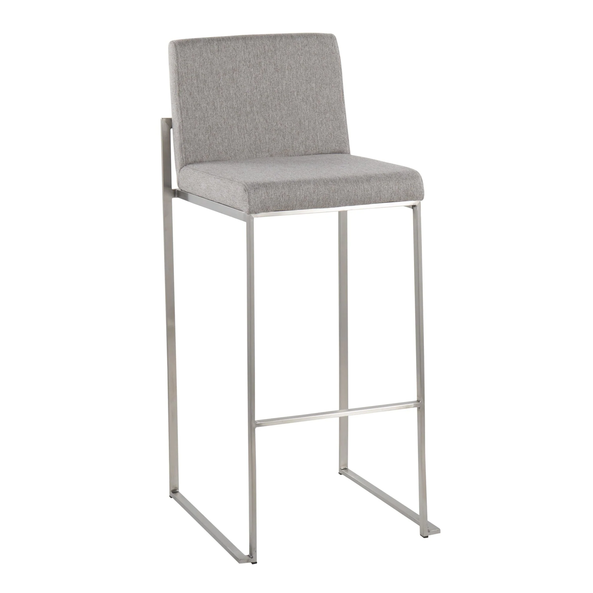 Fuji High Back Barstool - Set of 2 Beige By LumiSource - B30-FUJIHB SSFBG2 - Image 21