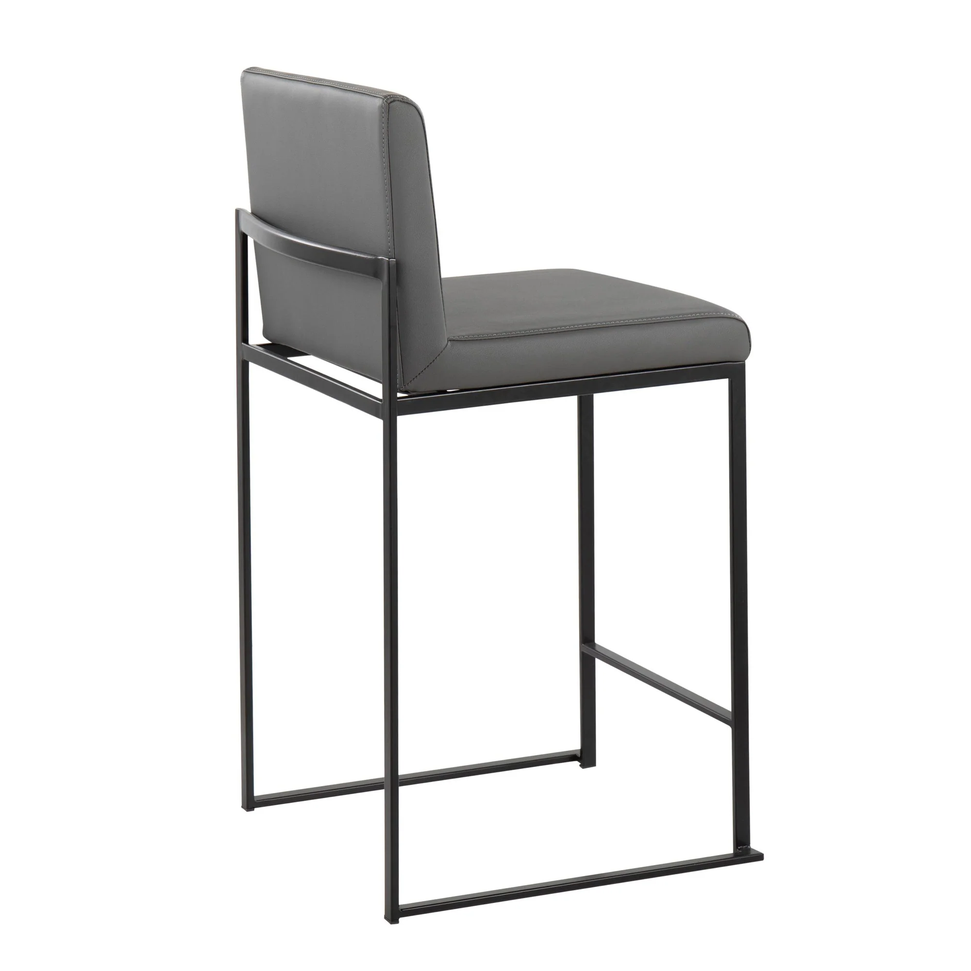 Fuji High Back Counter Stool - Set of 2 Gray By LumiSource - B26-FUJIHB BKGY2 - Image 7