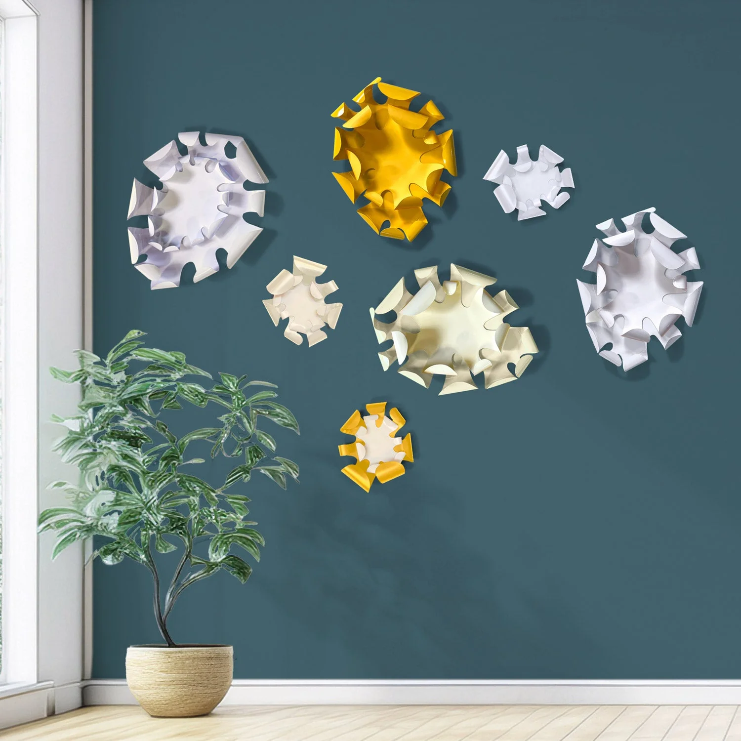 Garden 31.5"L White Wall Art By Gold Leaf - Image 5