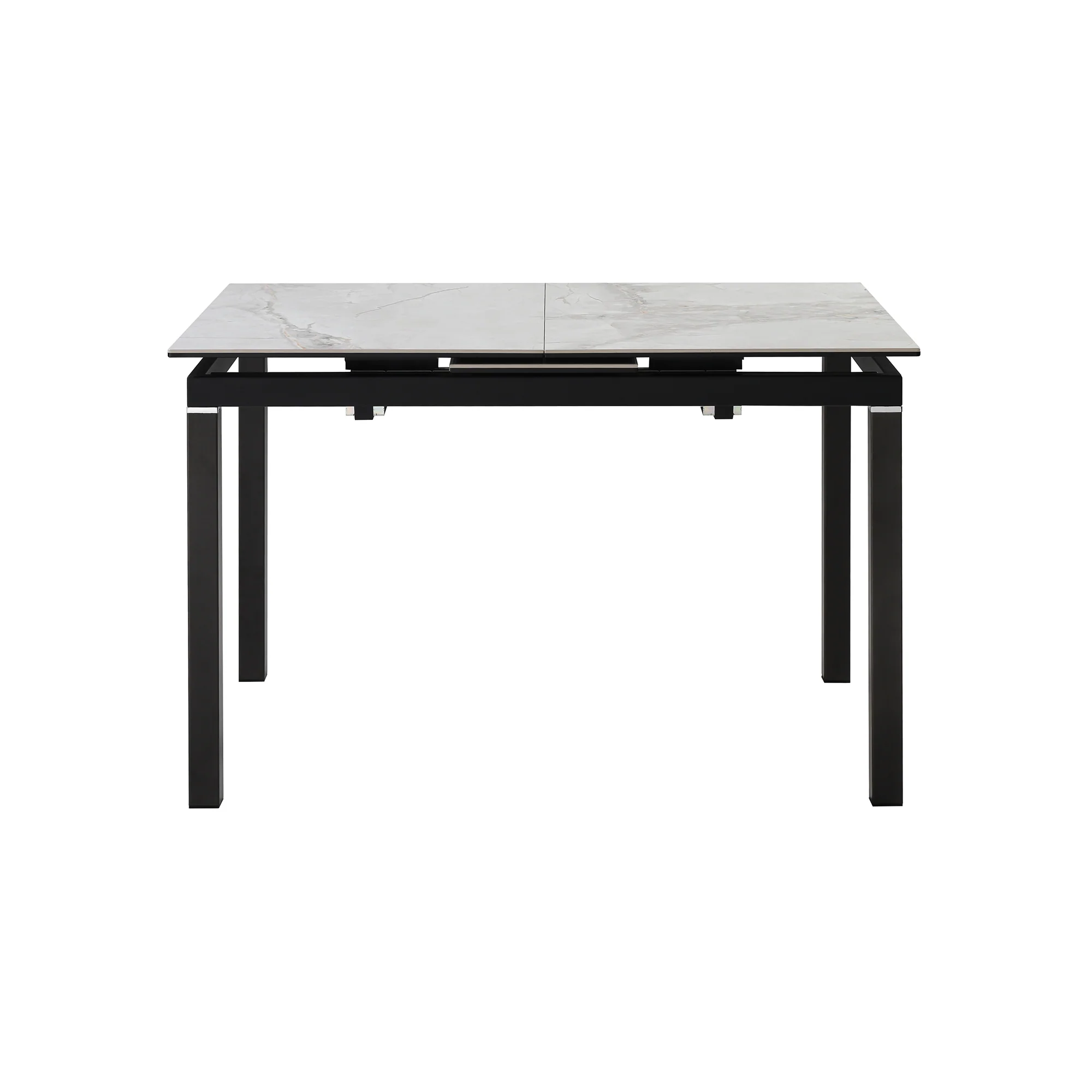 Giana Kash 7 Piece Extendable Dining Set with Black Faux Leather Chairs By Armen Living - Image 17